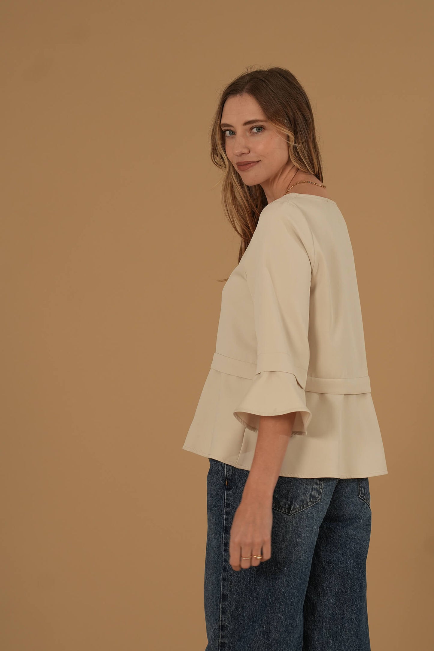 The Poppy Blouse #3 Taupe