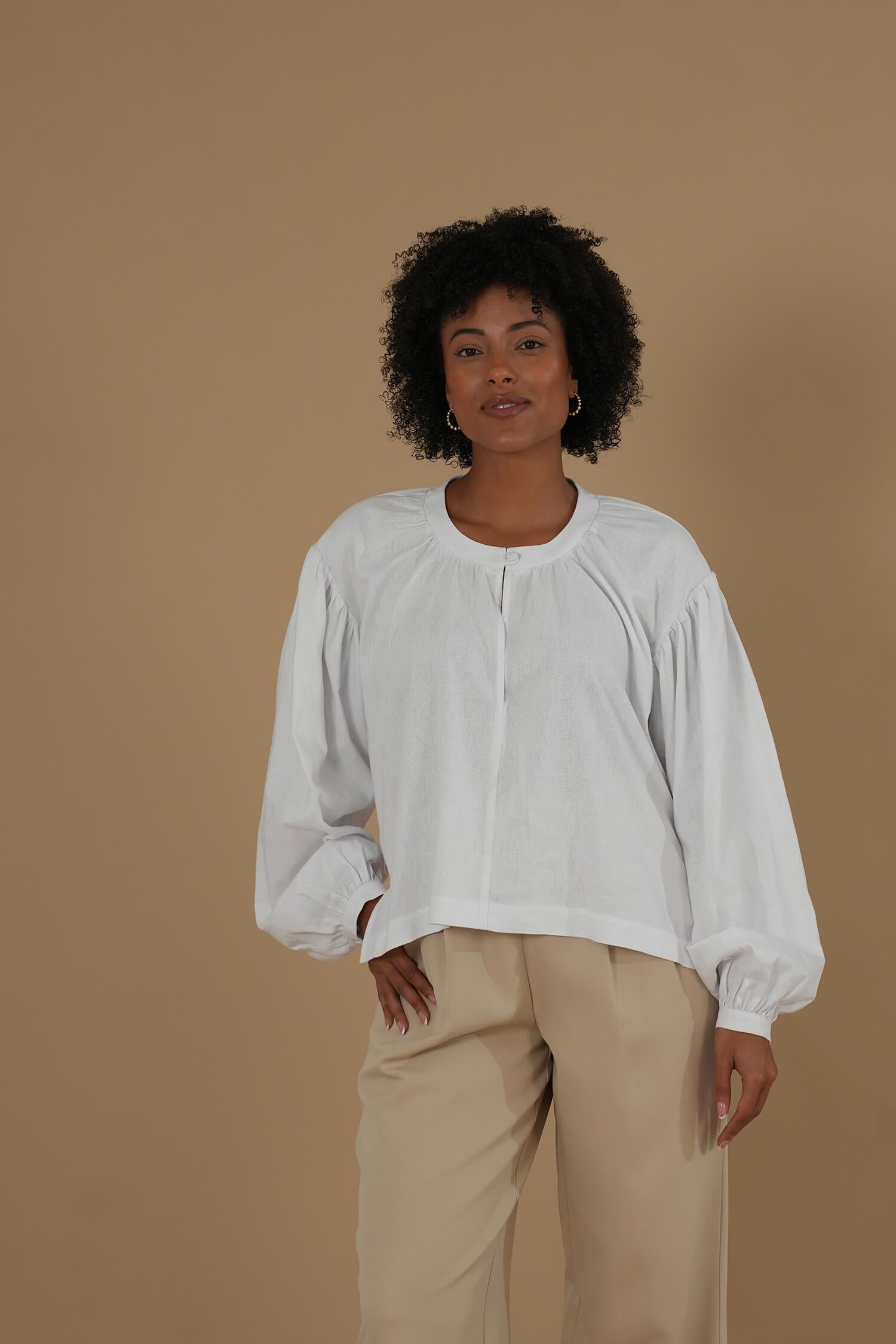 Easy to Love Blouse - white / M Herlipto Easy to Love Blouse white