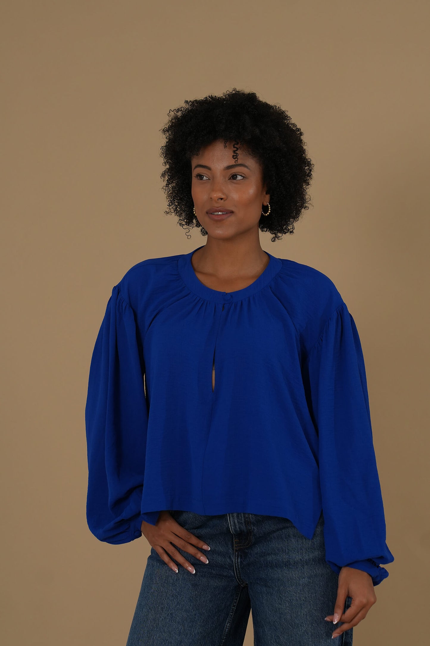 The Belle Blouse #2  Royal Blue