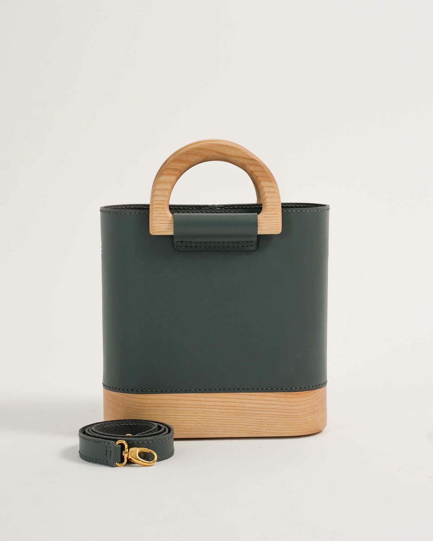 The Wooden Bag - Dark Grey