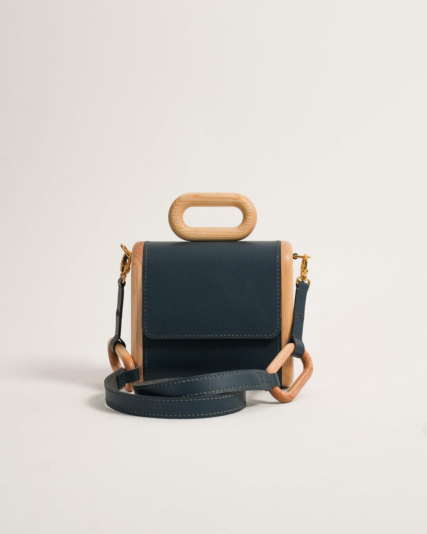 The Capsule Wooden Bag - Navy