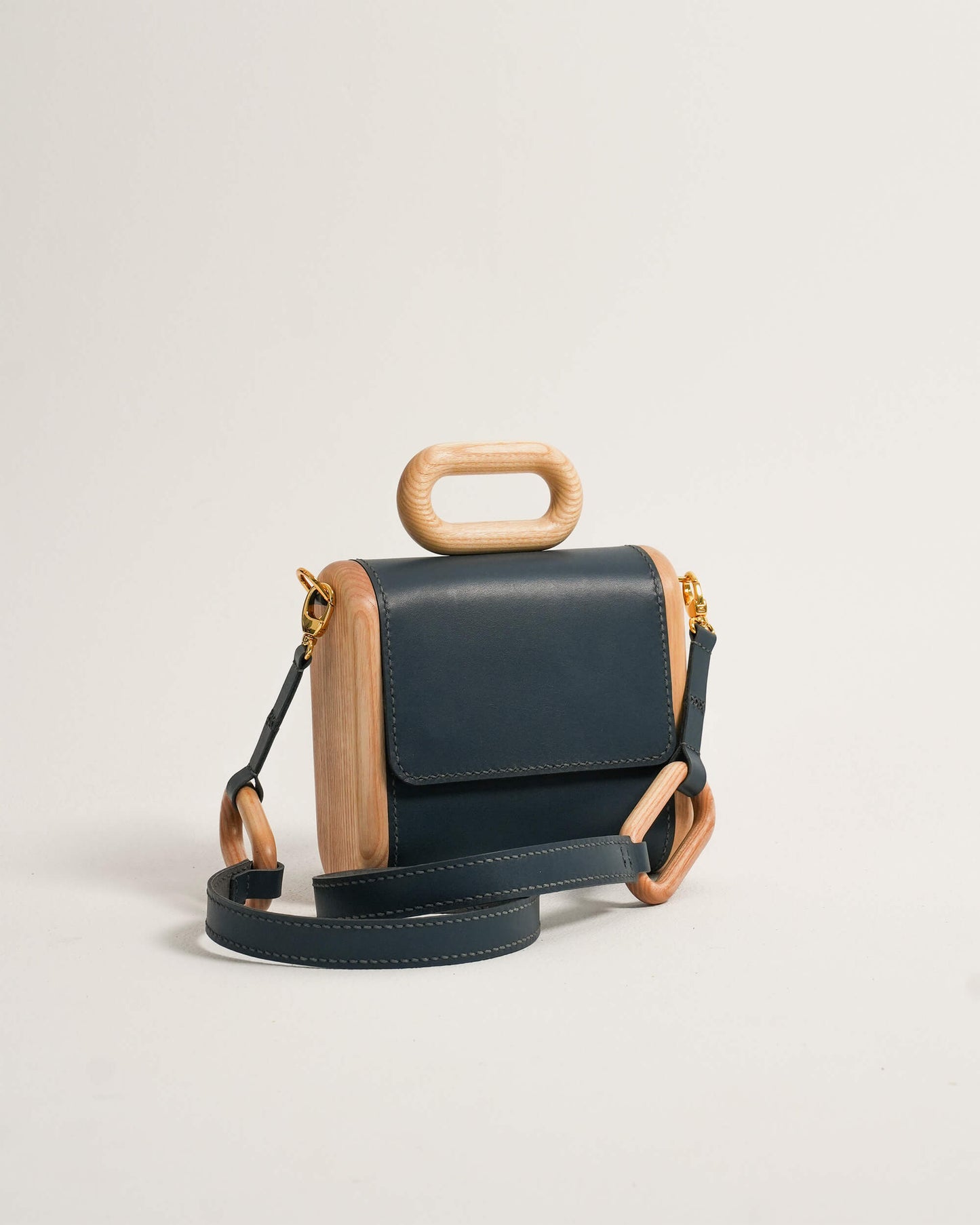 The Capsule Wooden Bag - Navy