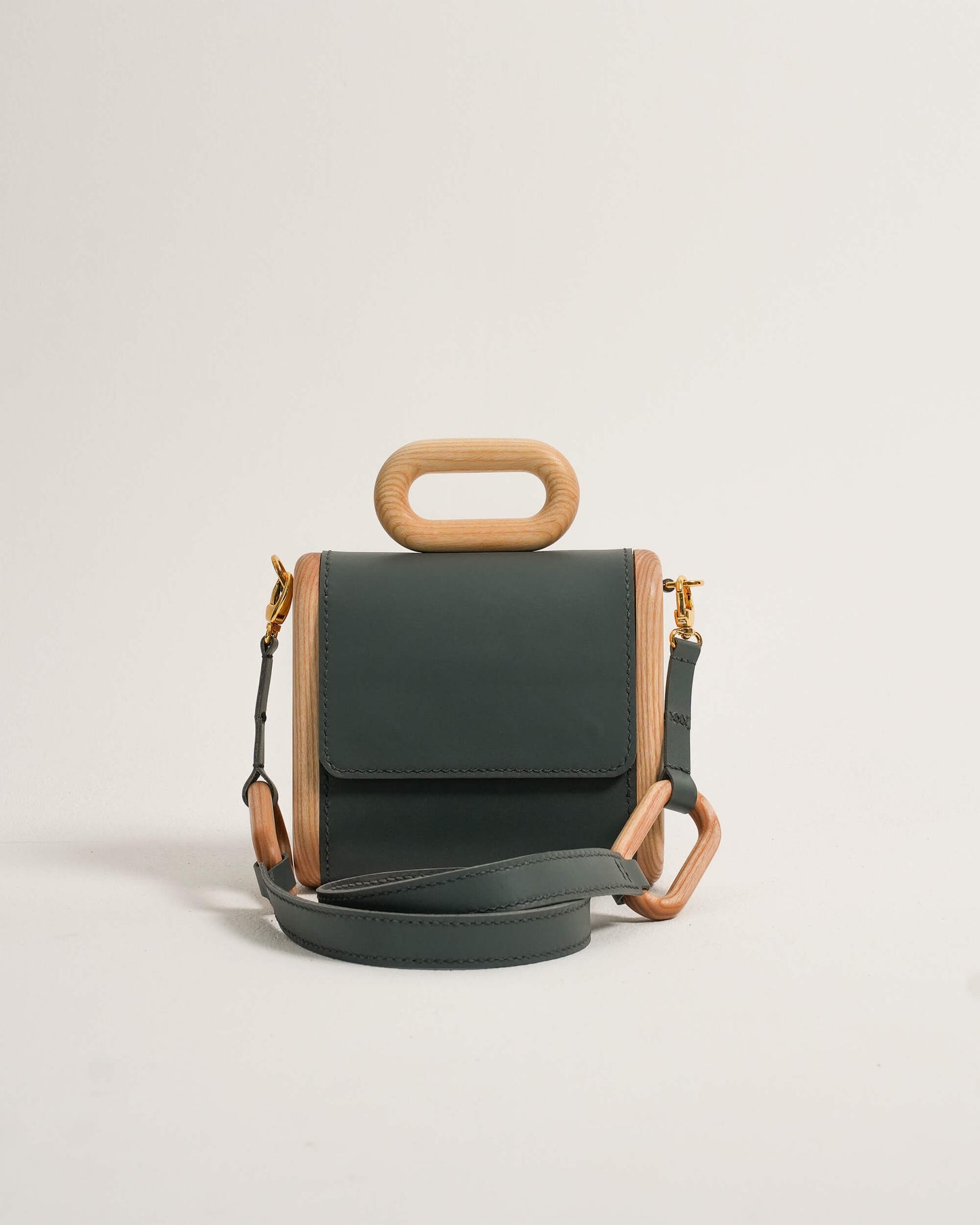 The Capsule Wooden Bag - Dark Grey