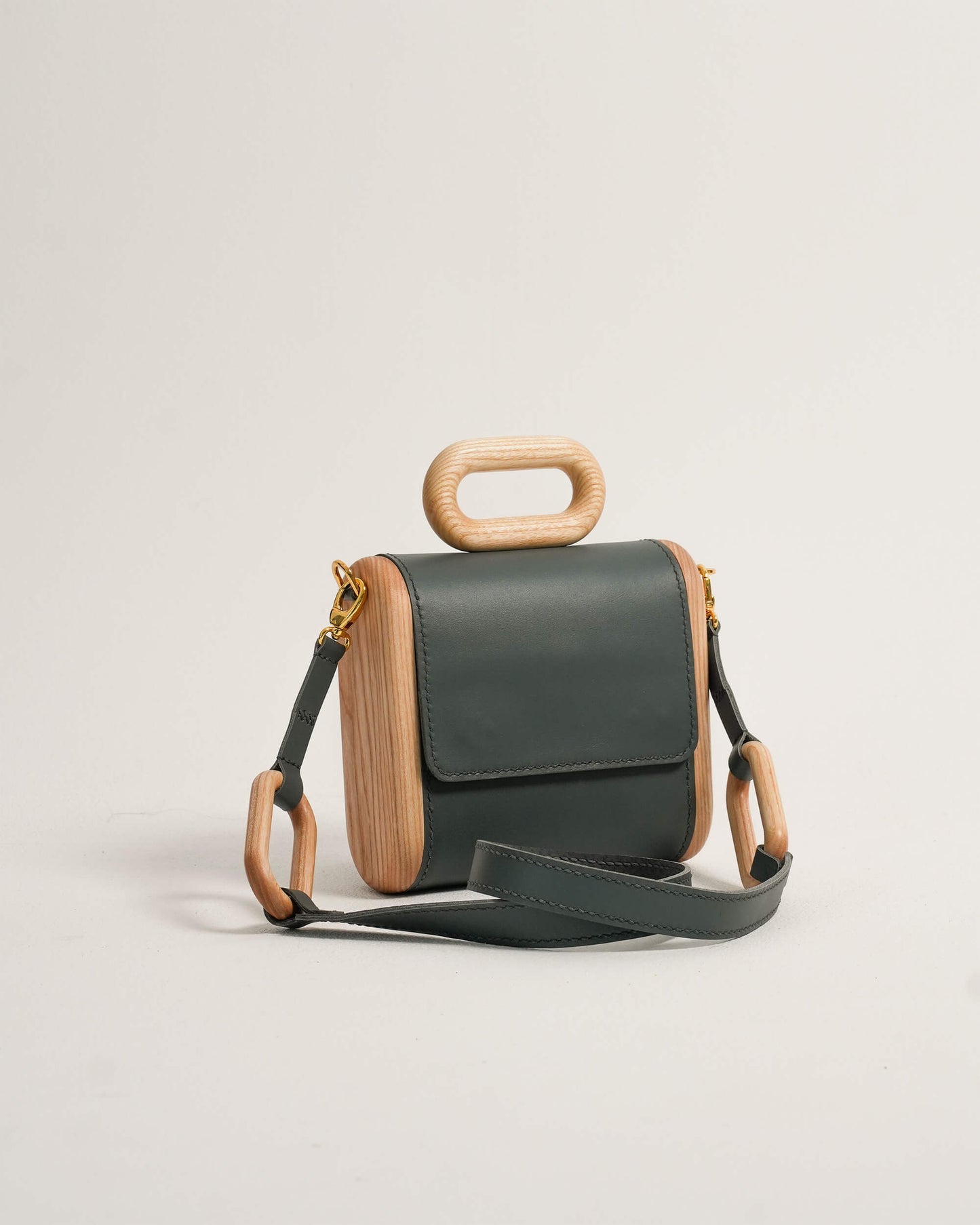 The Capsule Wooden Bag - Dark Grey
