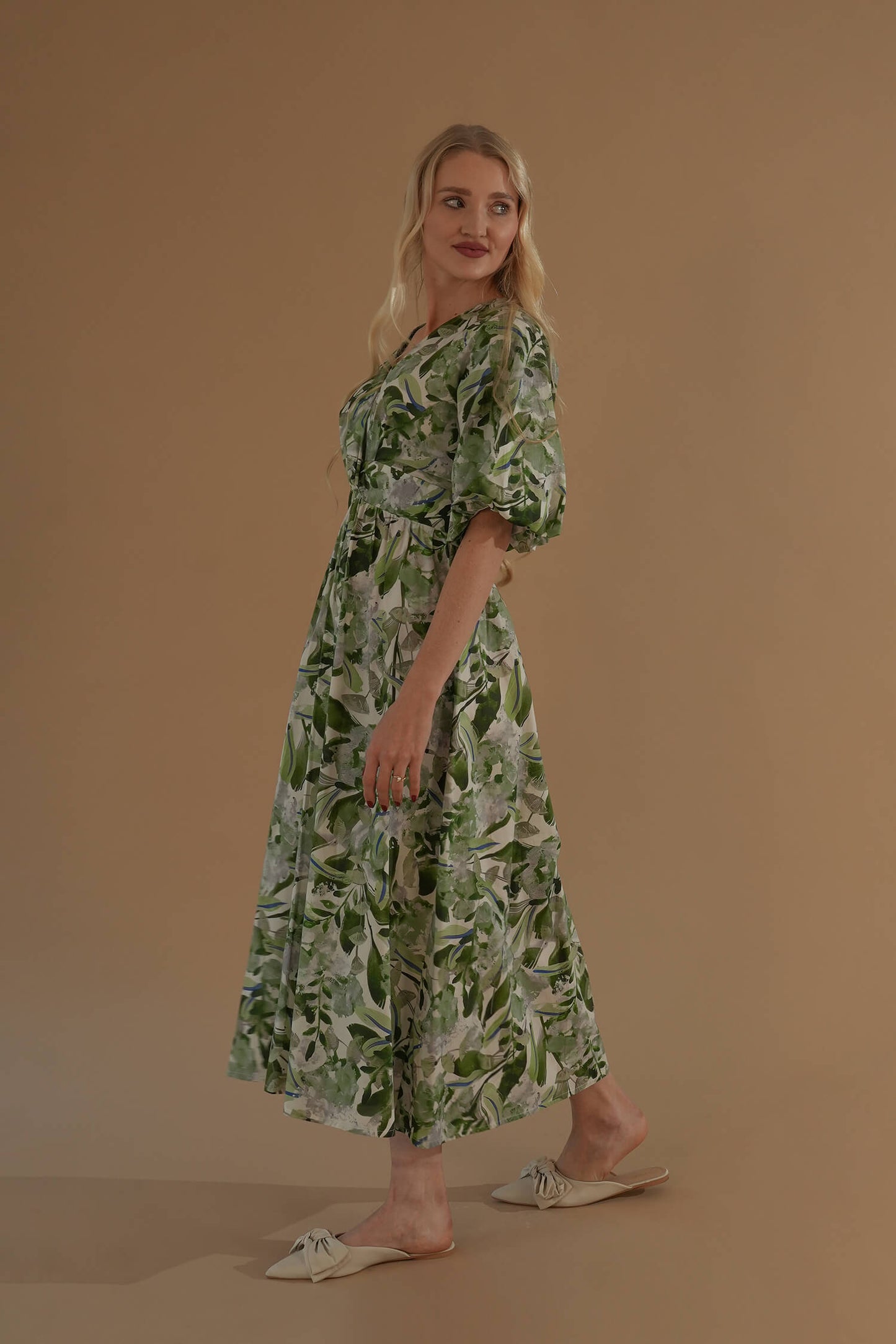 The Tulip Dress #5 Green Forest