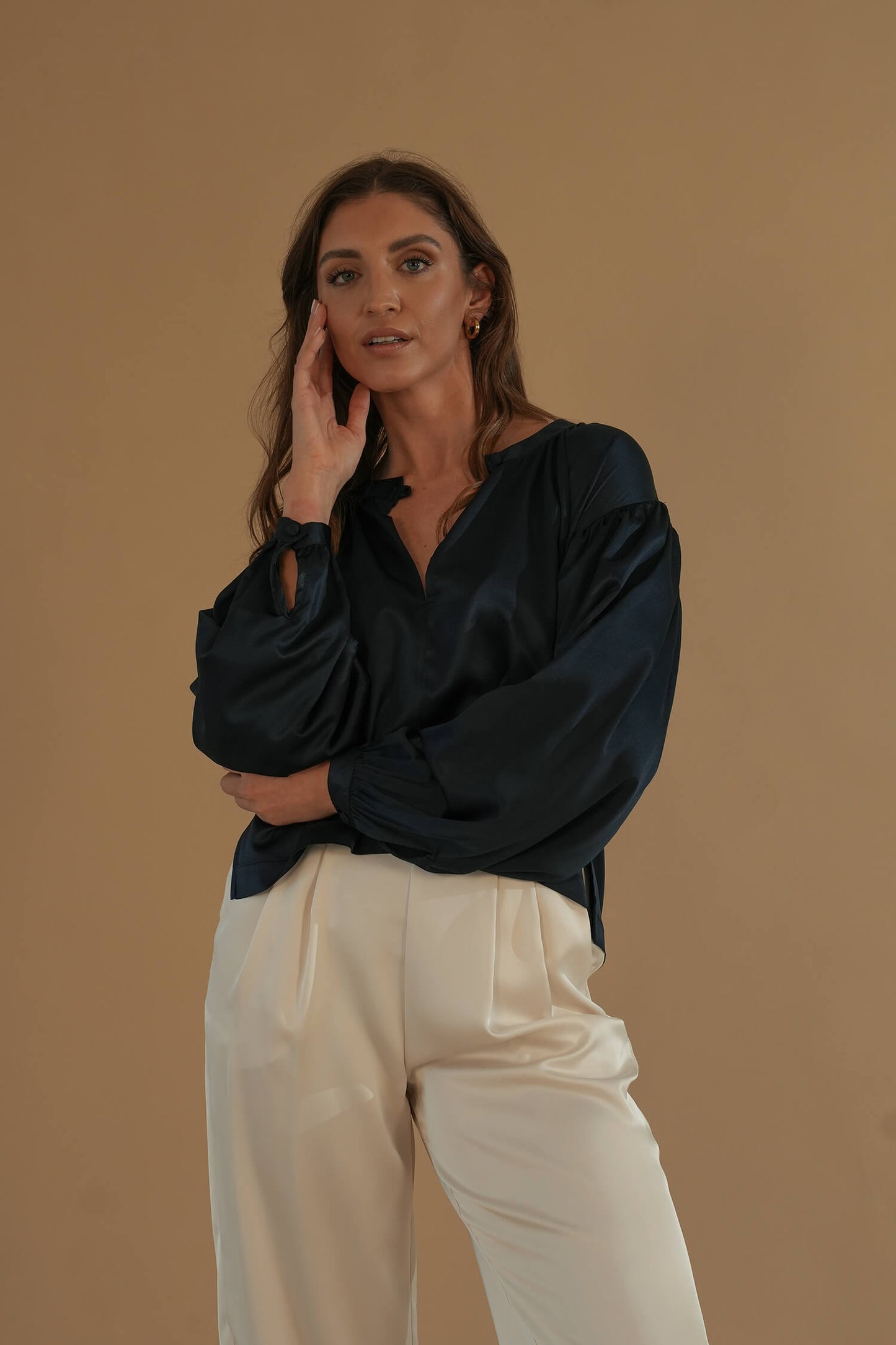 The Belle Blouse #4 Navy Blue