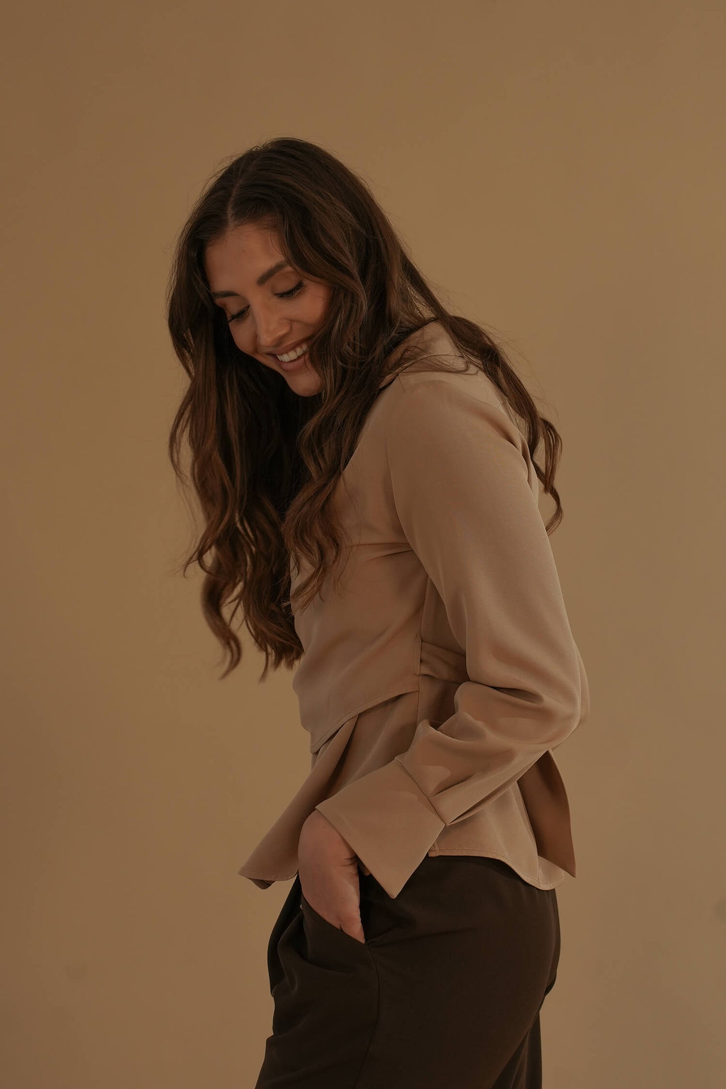 The Amber Blouse #4 Almond Beige