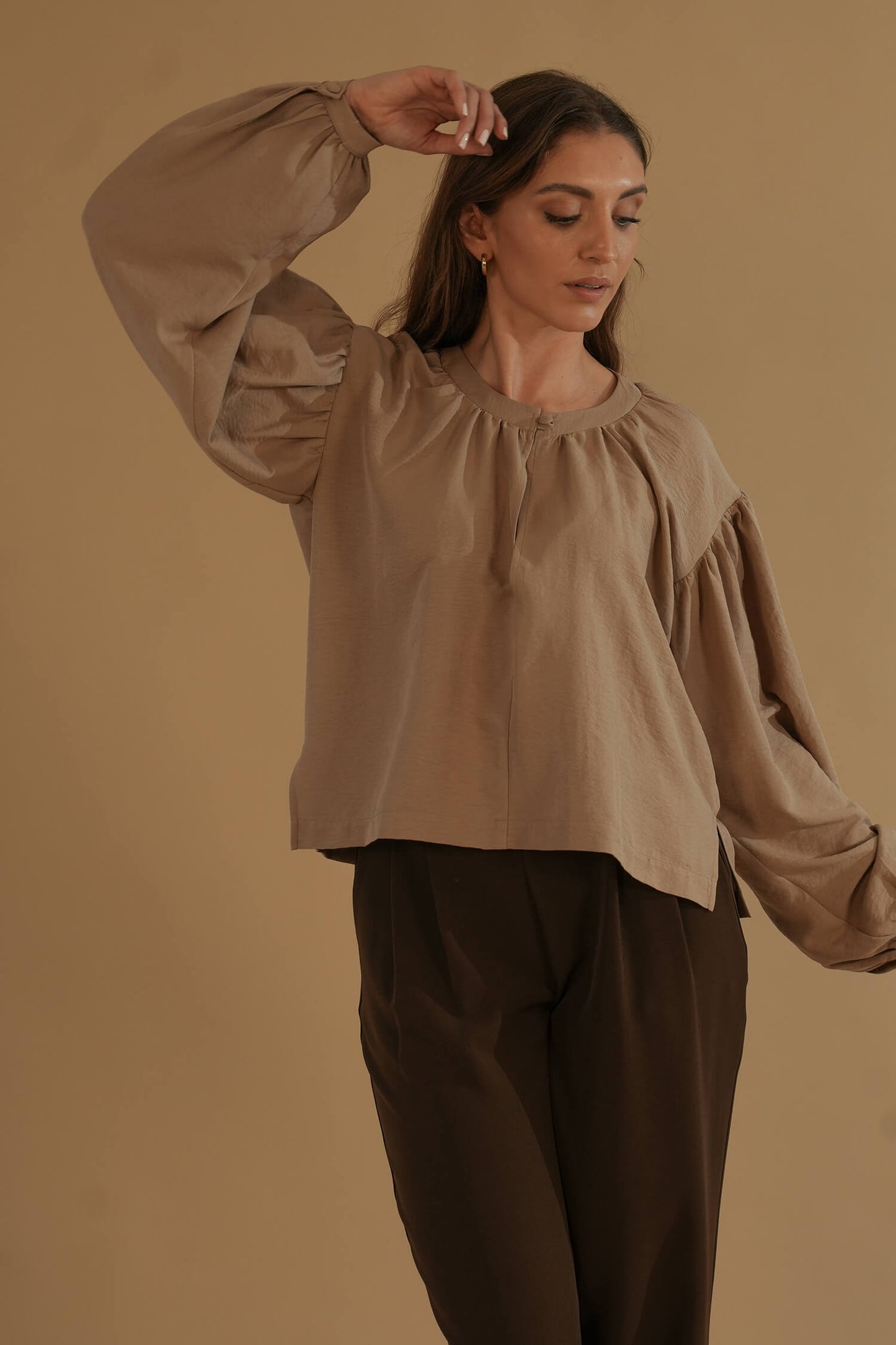 The Belle Blouse #1 Beige
