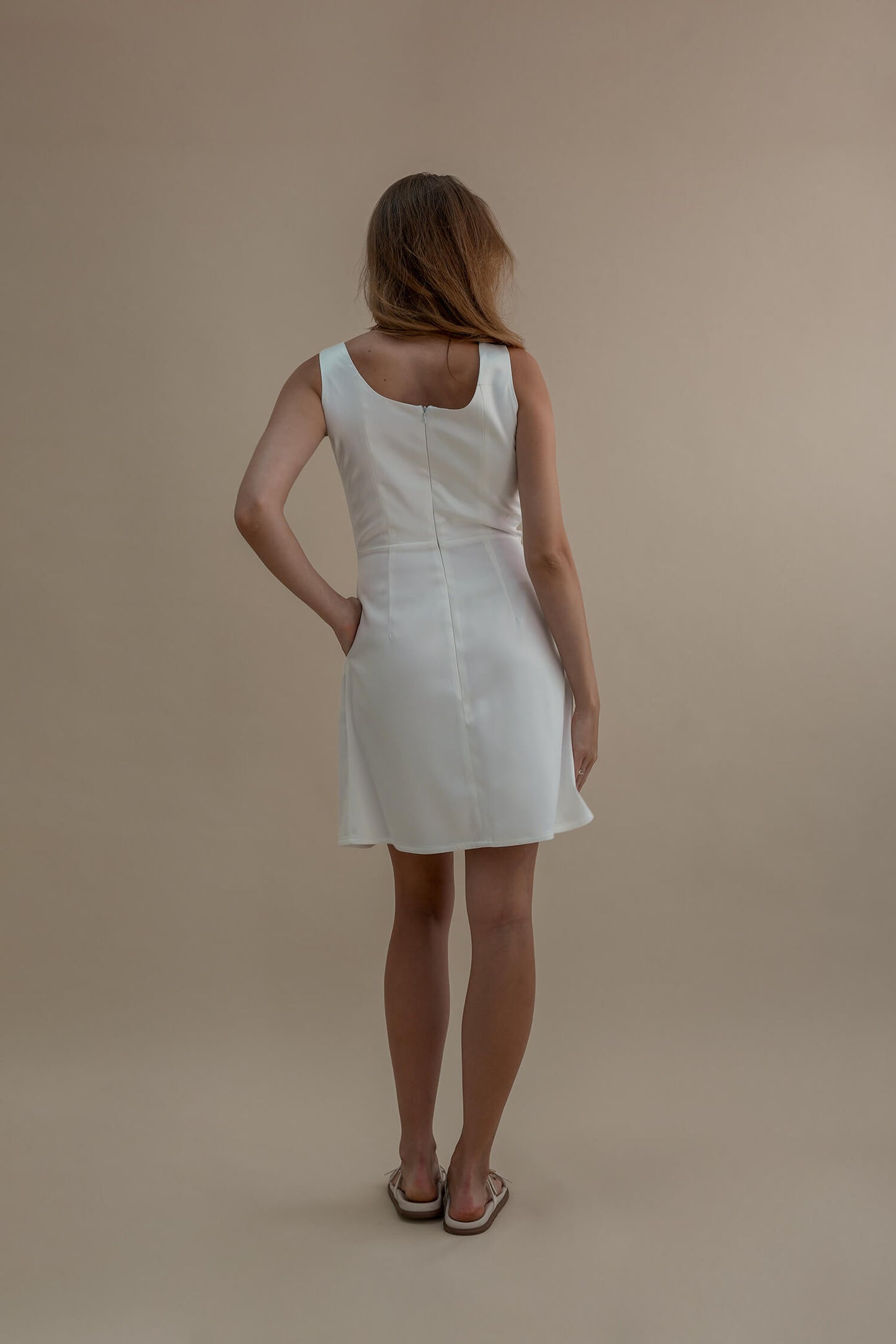 Blaire Dress #4 White satin