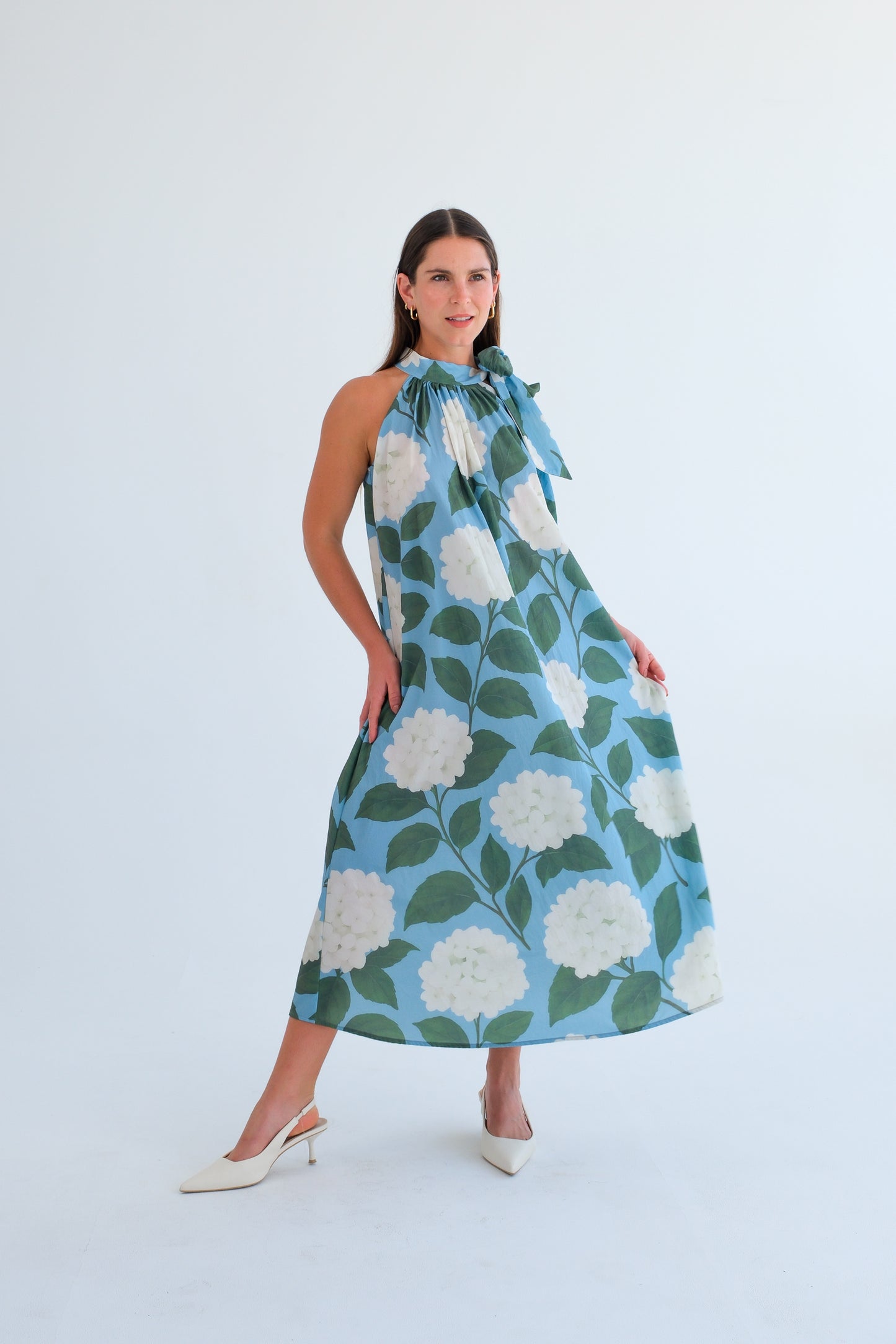 The Becca Dress-Hydrangea Print
