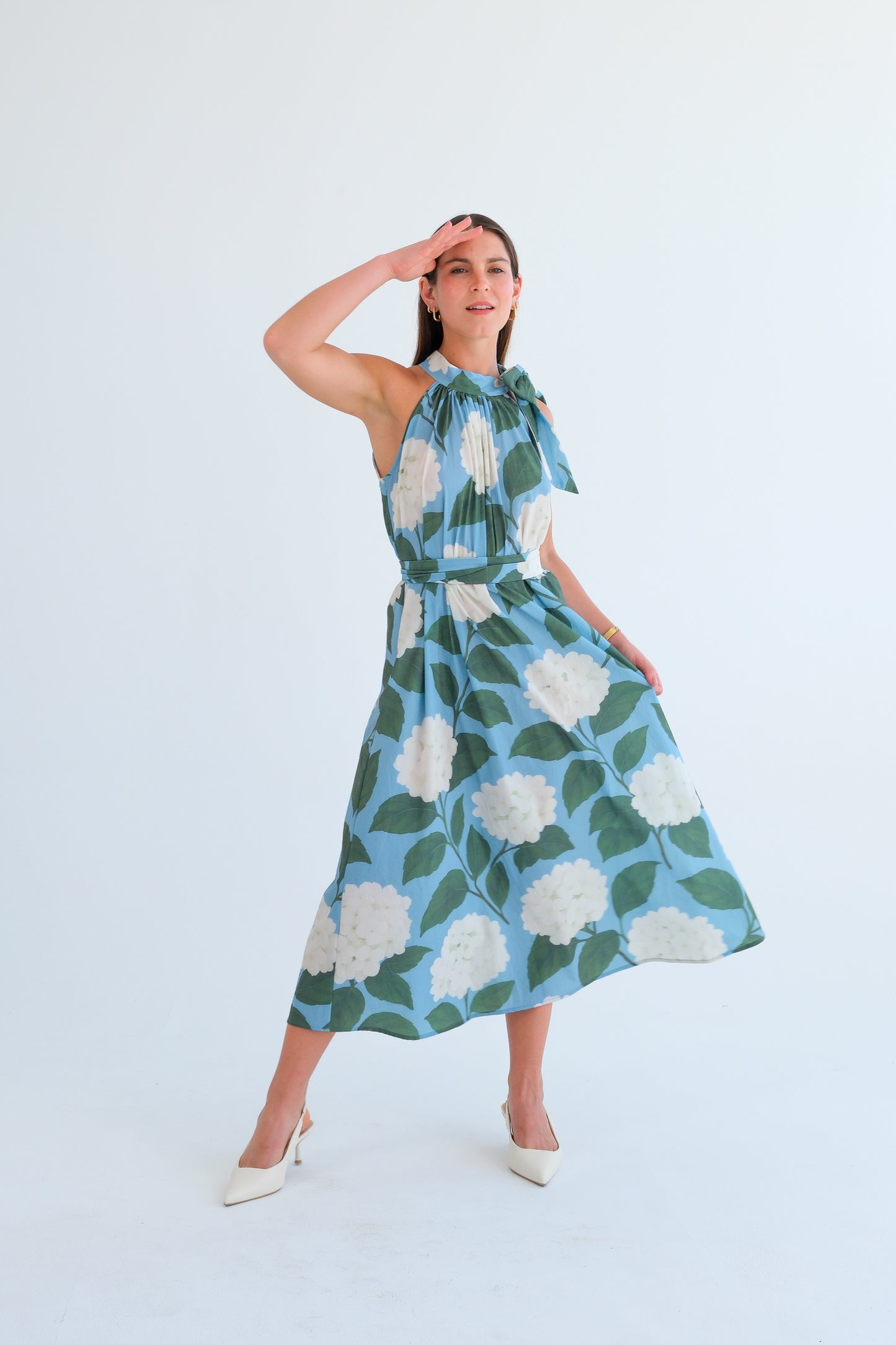 The Becca Dress-Hydrangea Print