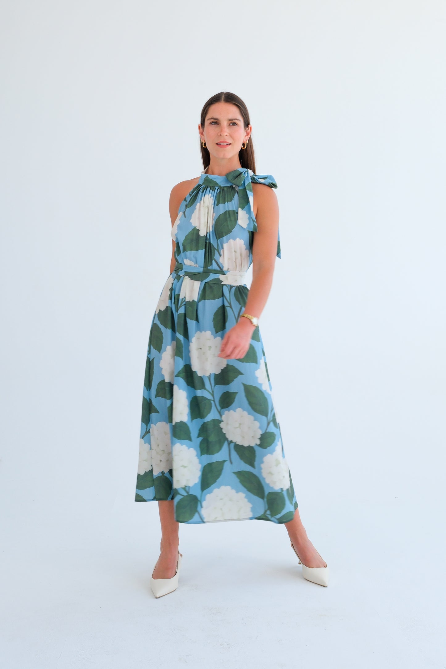 The Becca Dress-Hydrangea Print