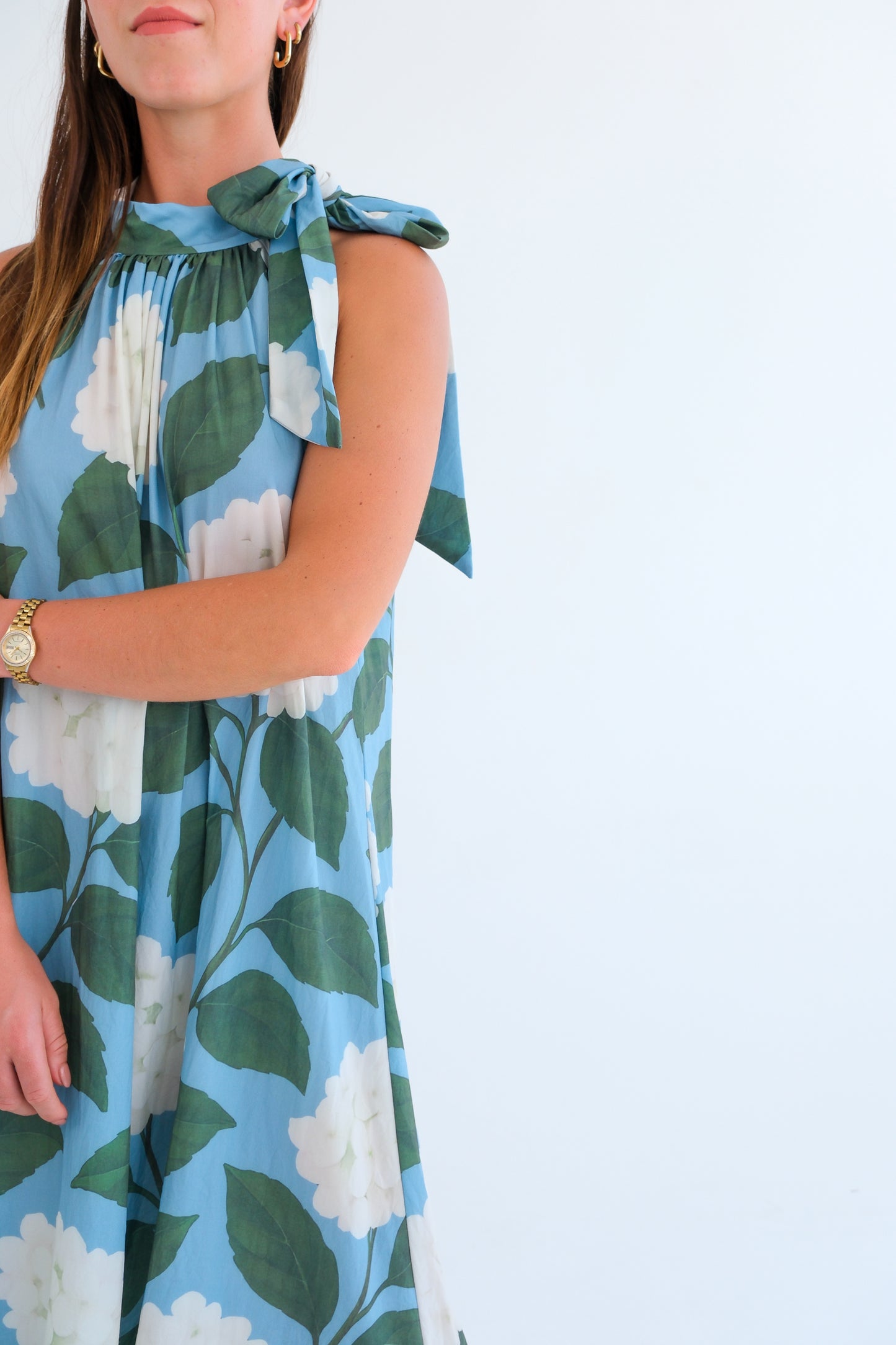 The Becca Dress-Hydrangea Print