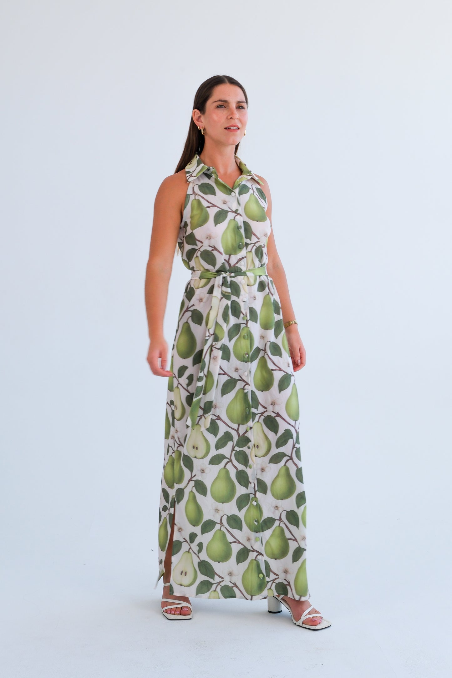 The Wimbledon Dress- Pear Print