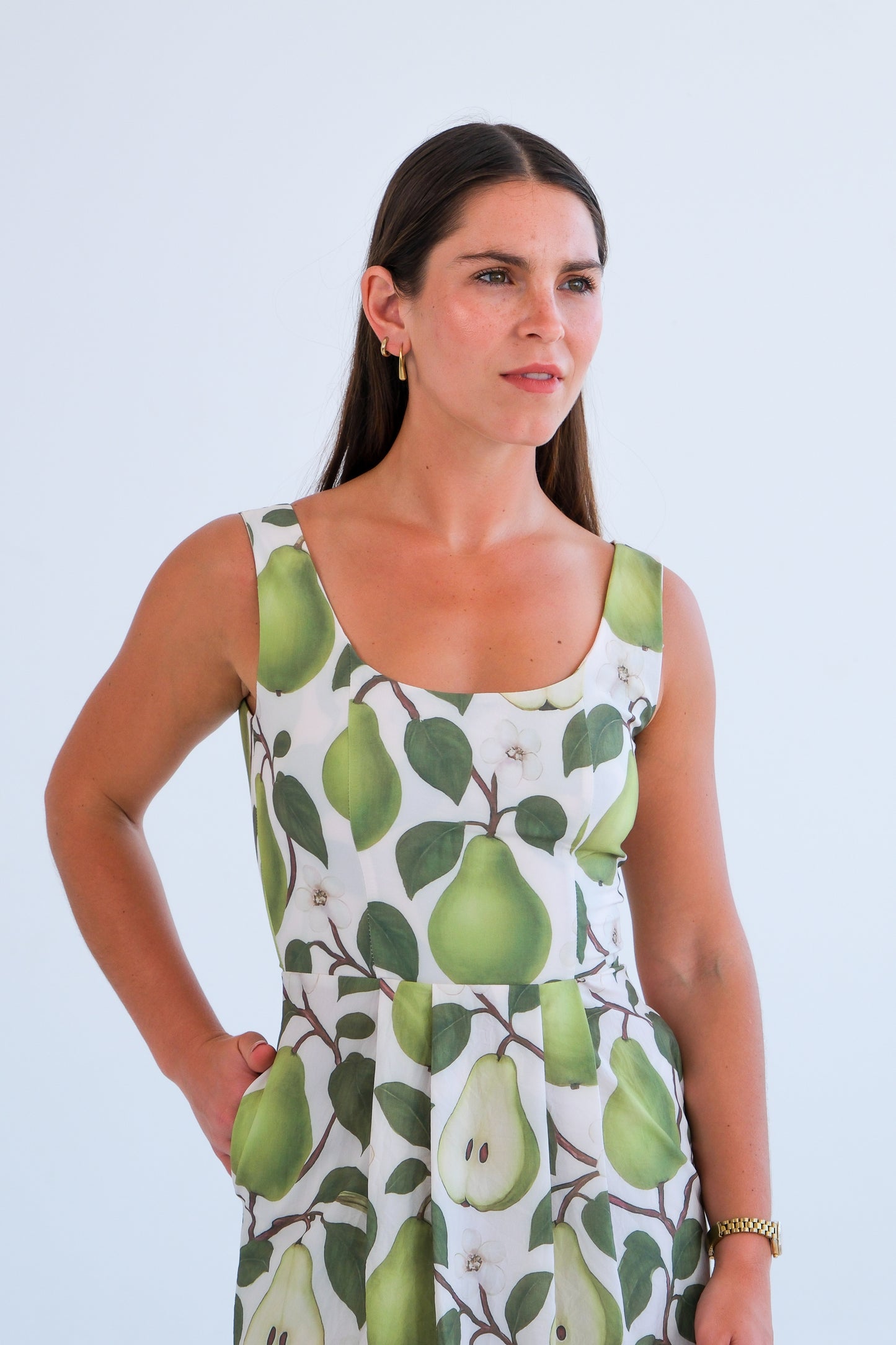 The Blaire Dress-Pear Print