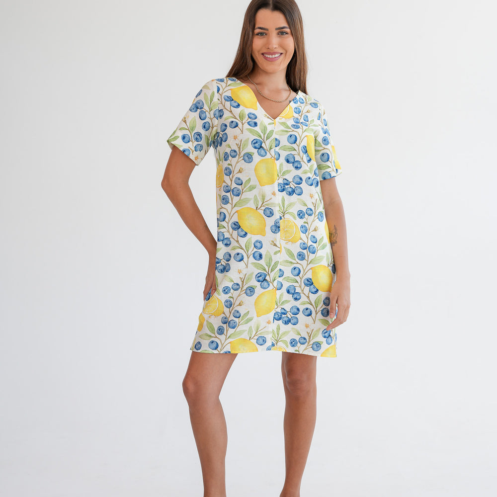 The Wouri Dress - Lemon & Blueberry