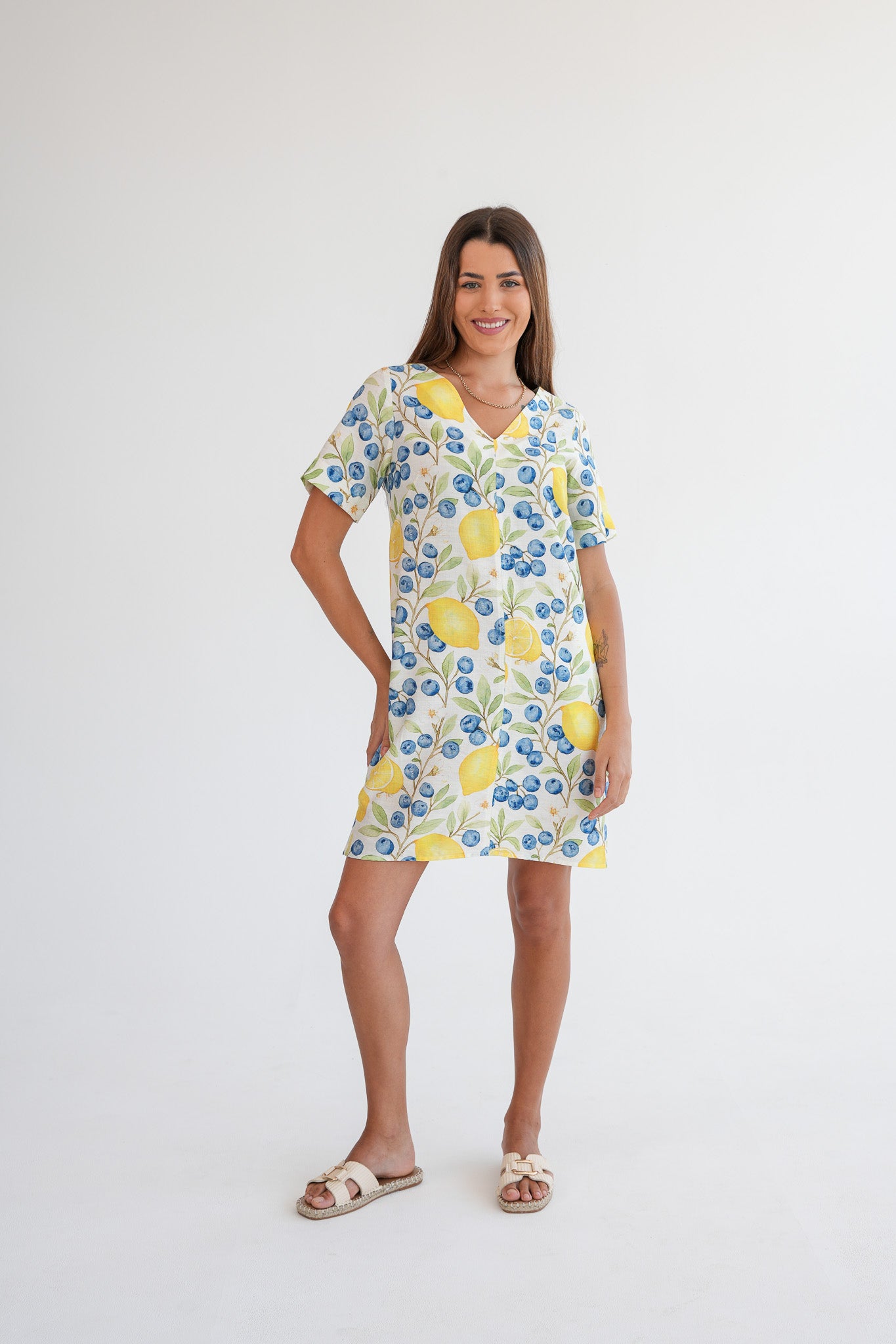 The Wouri Dress - Lemon & Blueberry