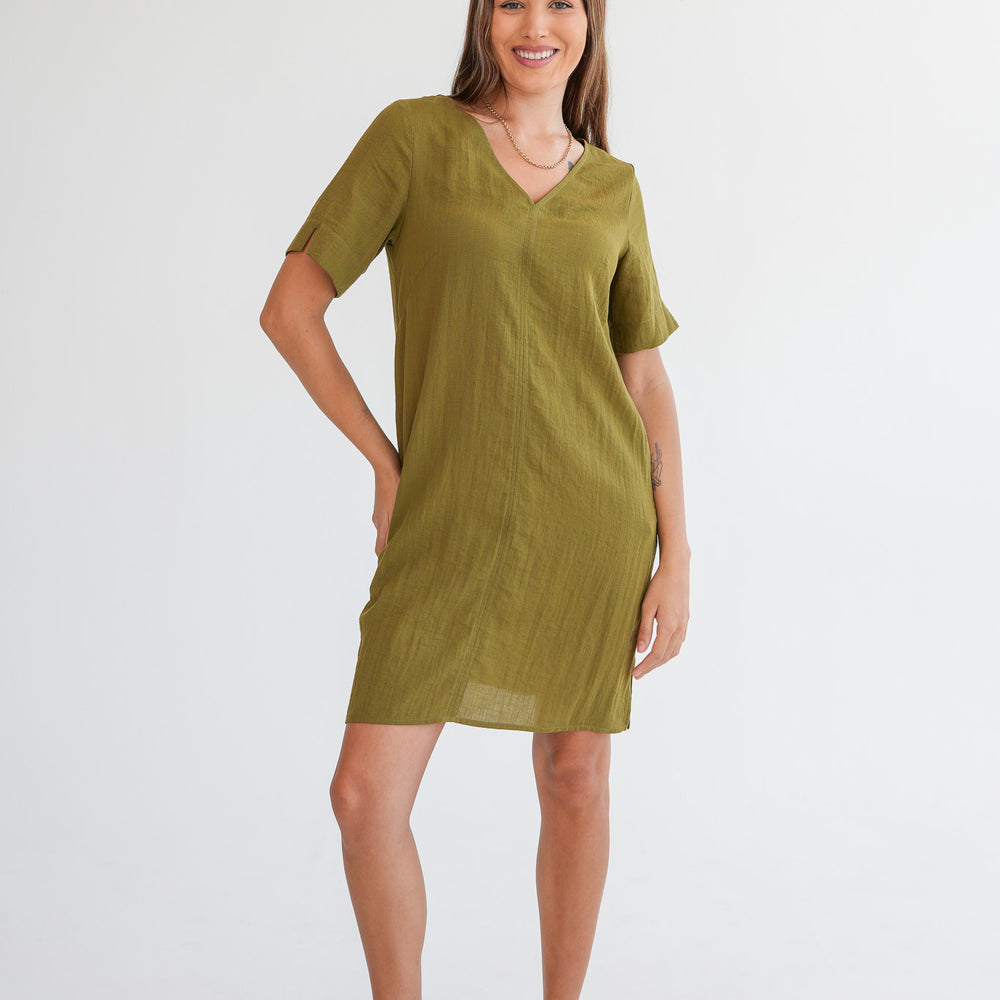The Wouri Dress-Olive Green