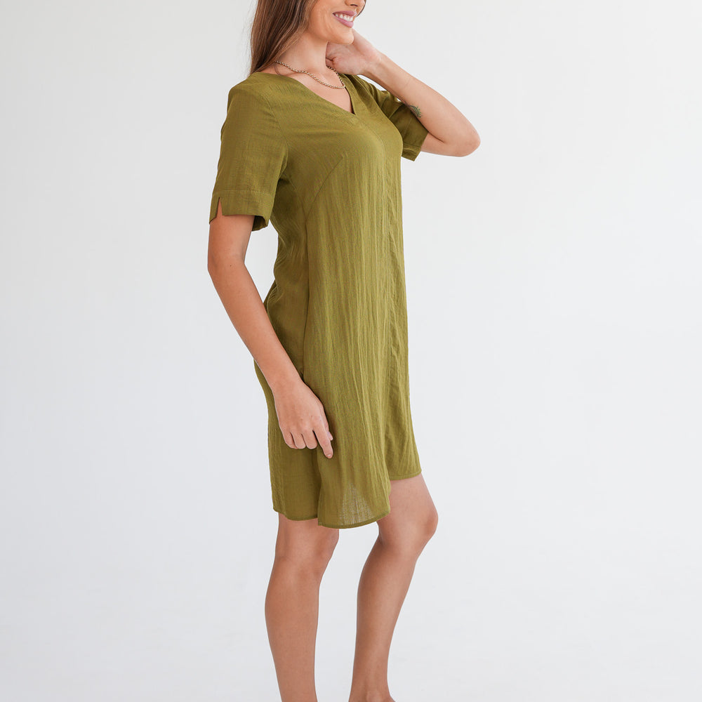 The Wouri Dress-Olive Green