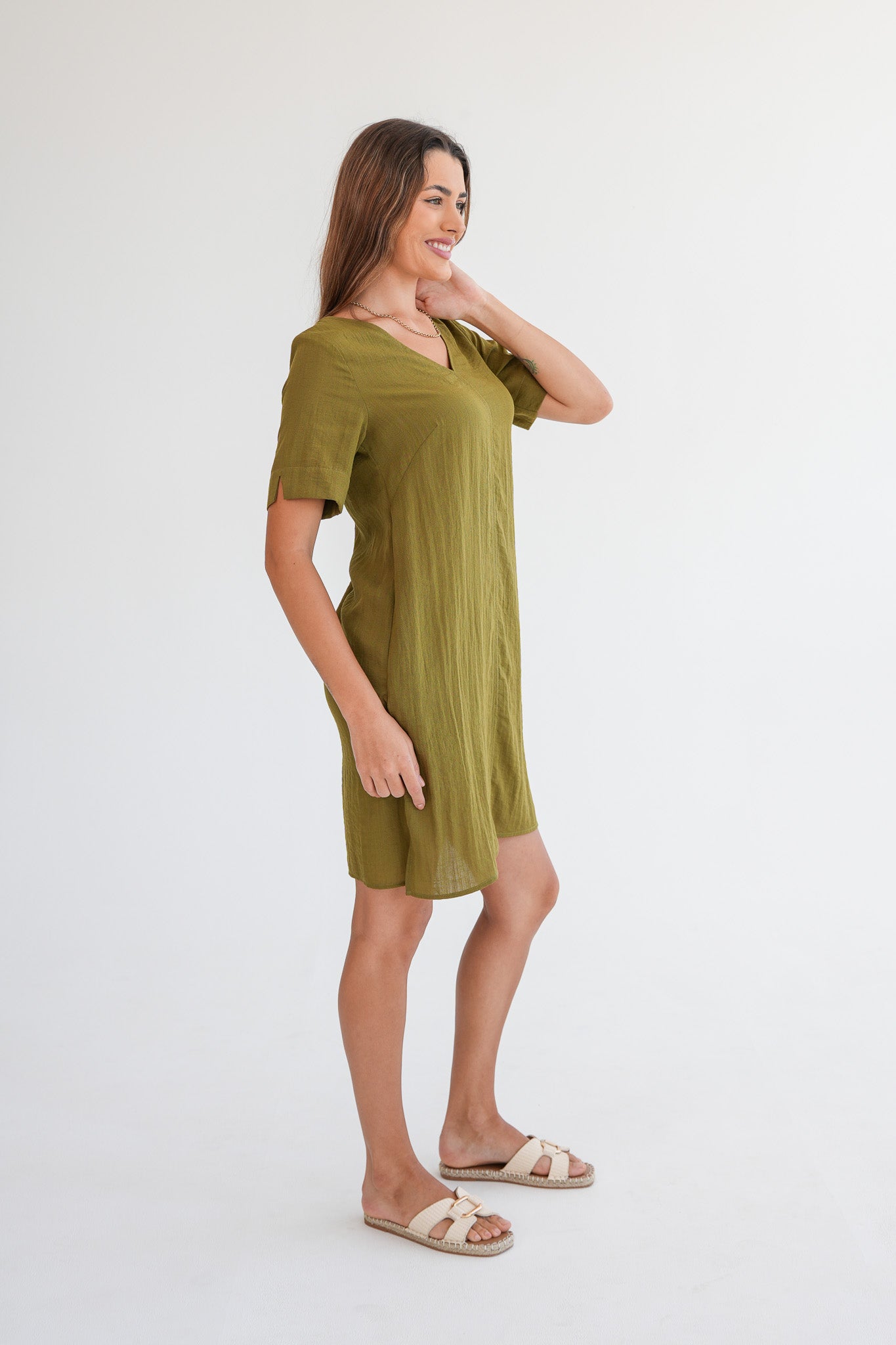 The Wouri Dress-Olive Green
