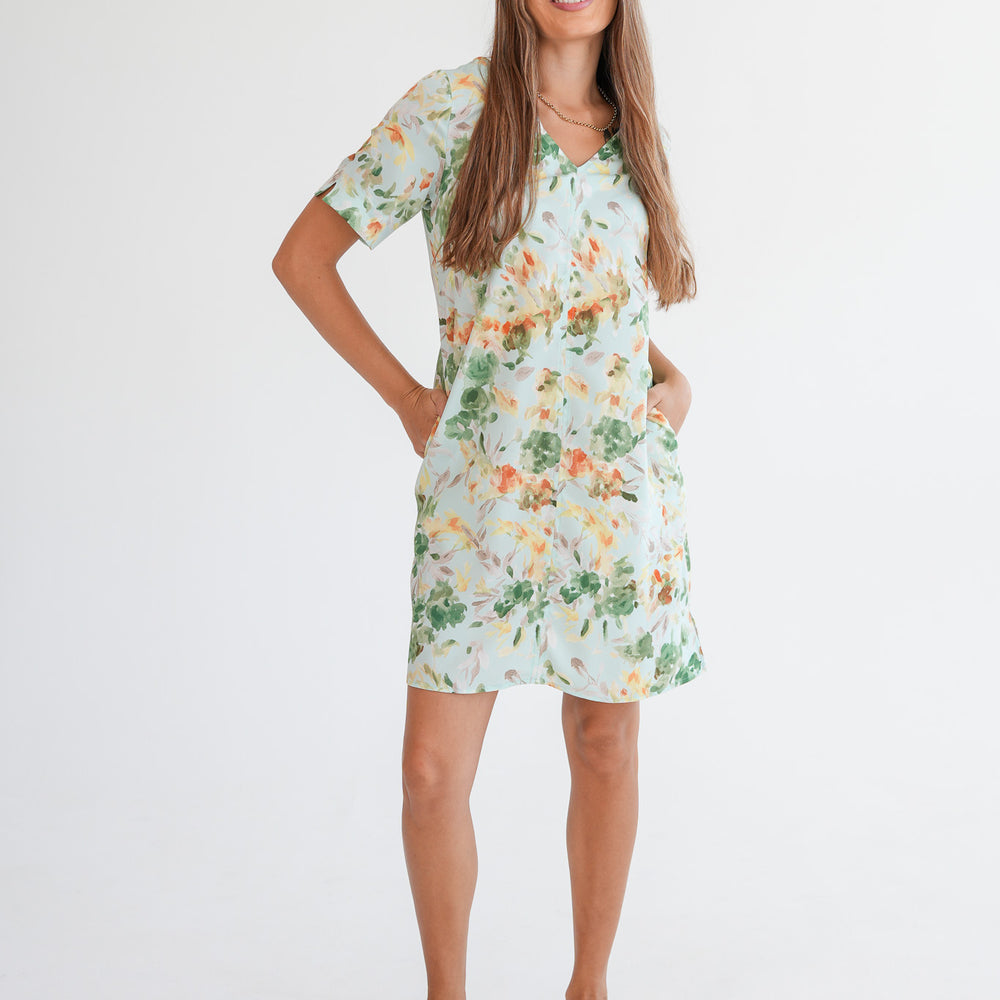 The Wouri Dress - Green Floral
