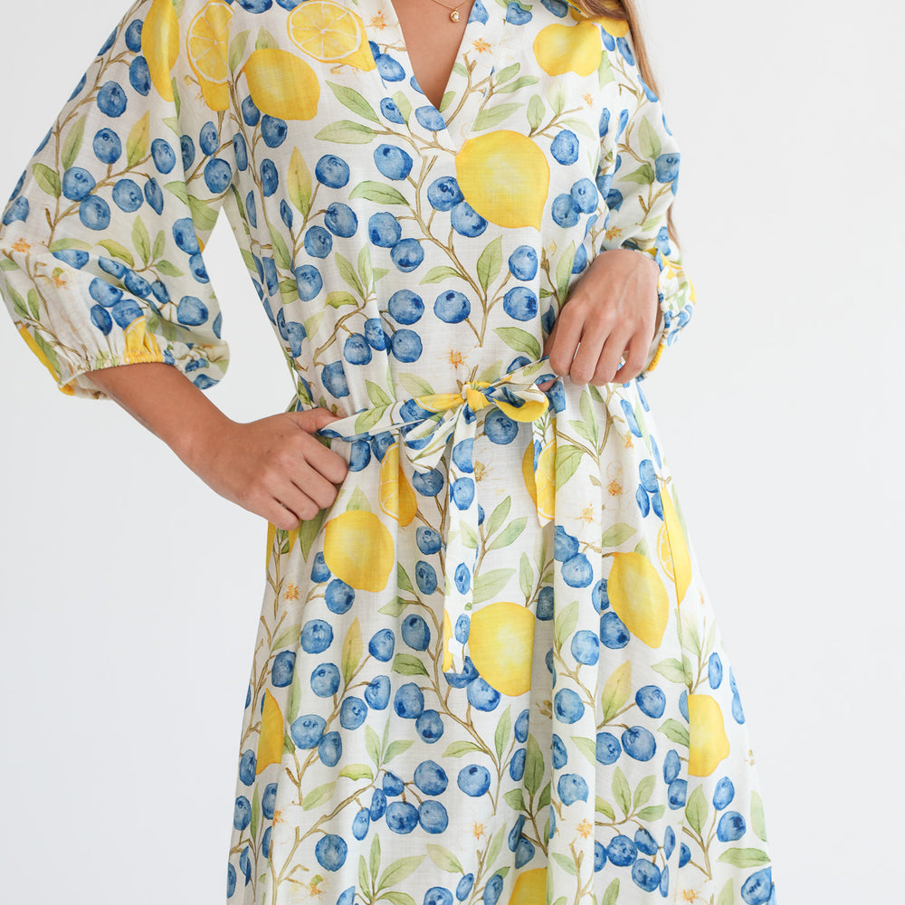 The Ohna Dress-Lemon & Blueberry