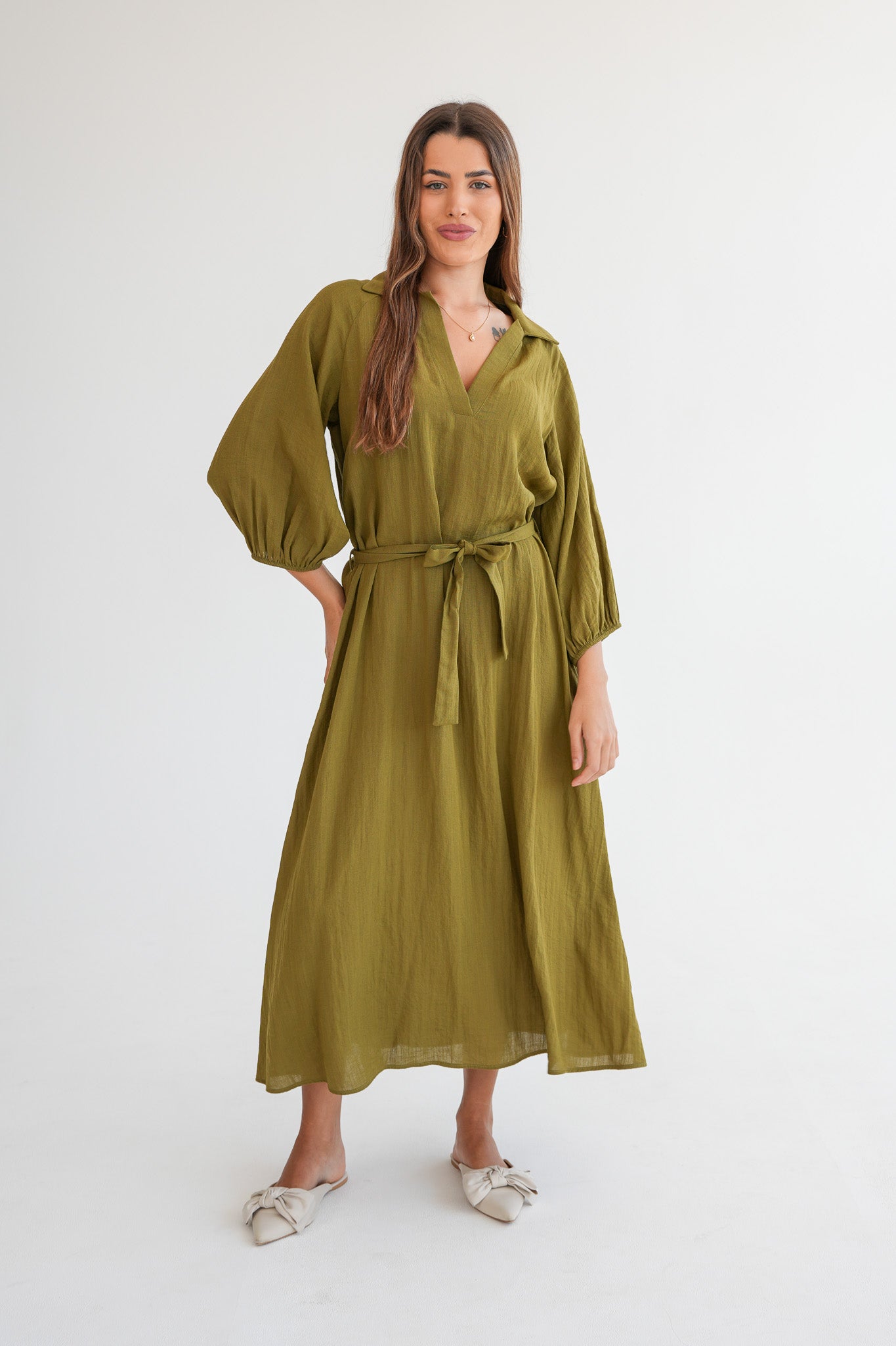 The Ohna dress - Olive Green