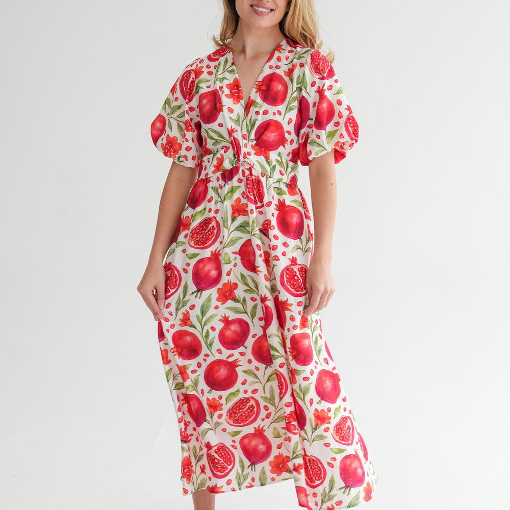 The Tulip Dress - Pomegranate