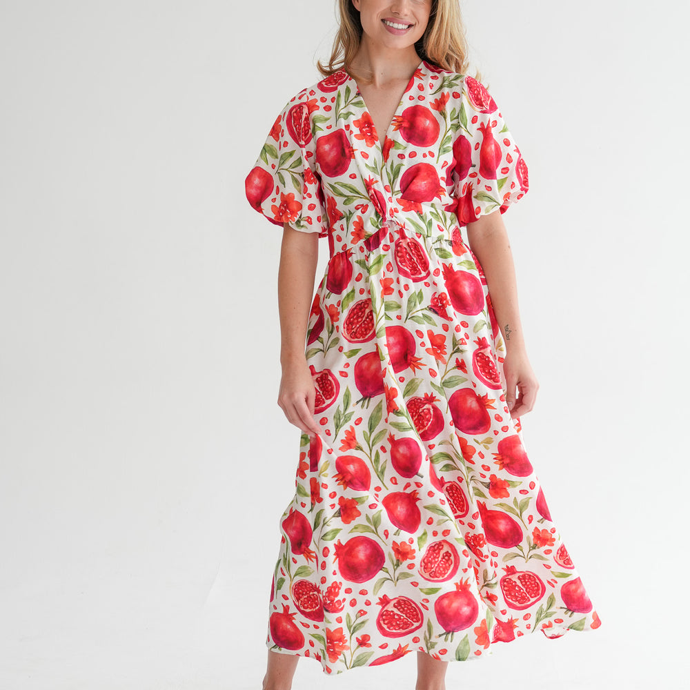 The Tulip Dress - Pomegranate