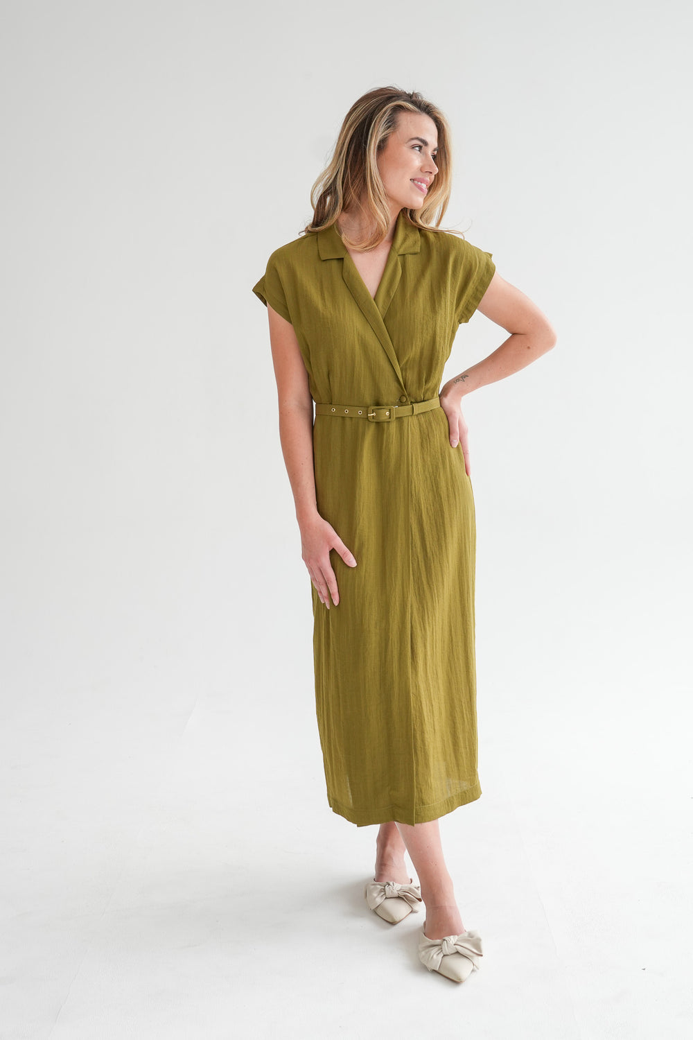 The Cara Maxi Dress - Olive Green