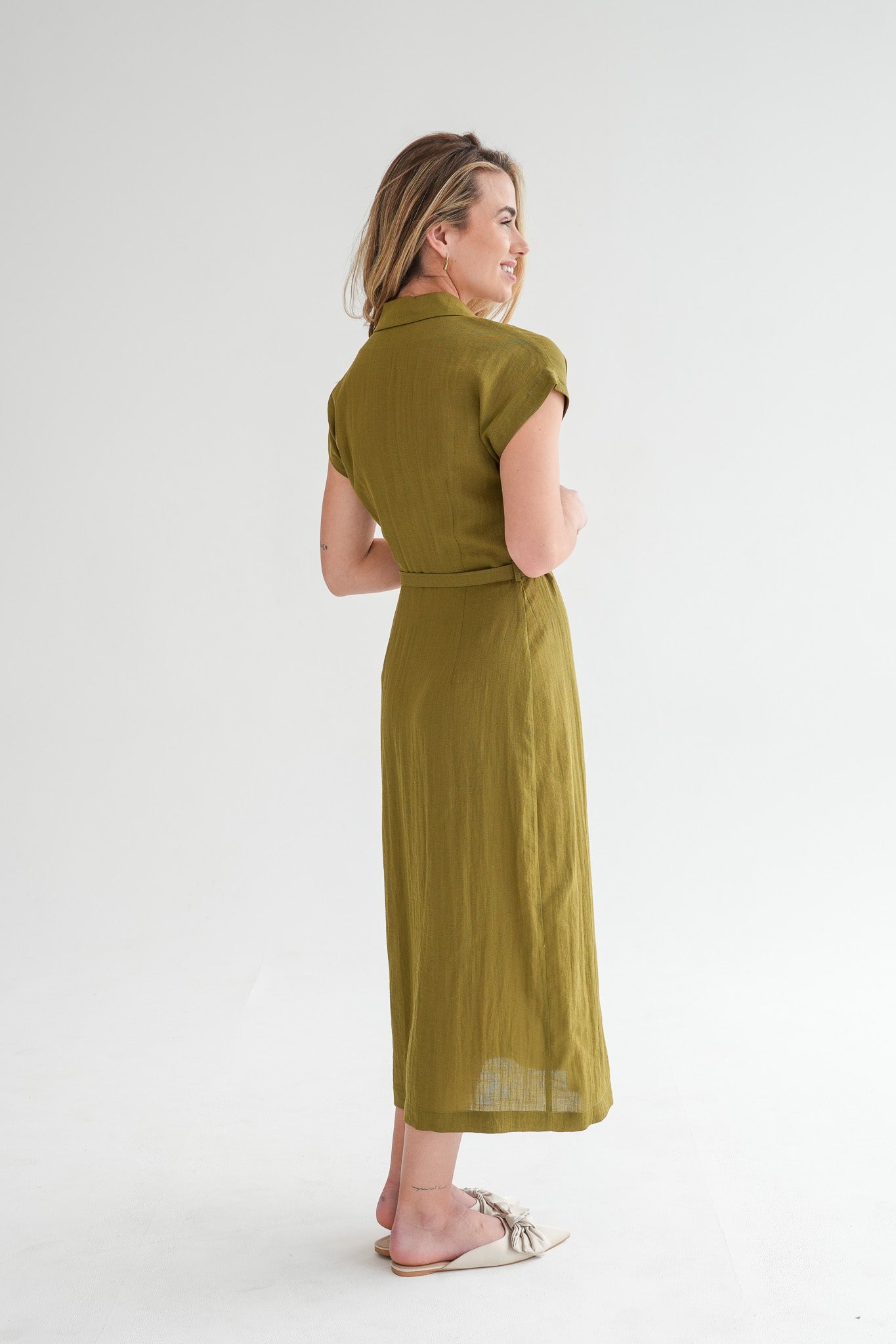 The Cara Maxi Dress - Olive Green