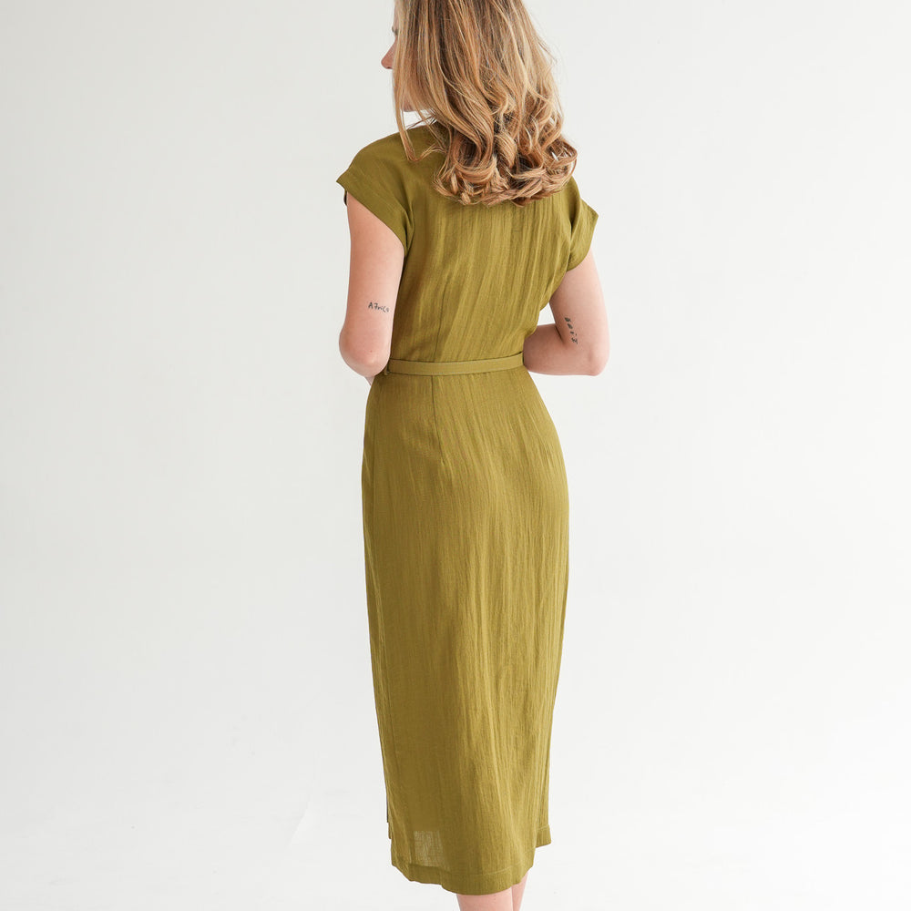 
                      
                        The Cara Maxi Dress - Olive Green
                      
                    
