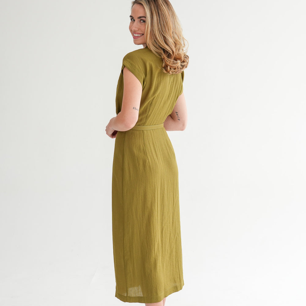 
                      
                        The Cara Maxi Dress - Olive Green
                      
                    