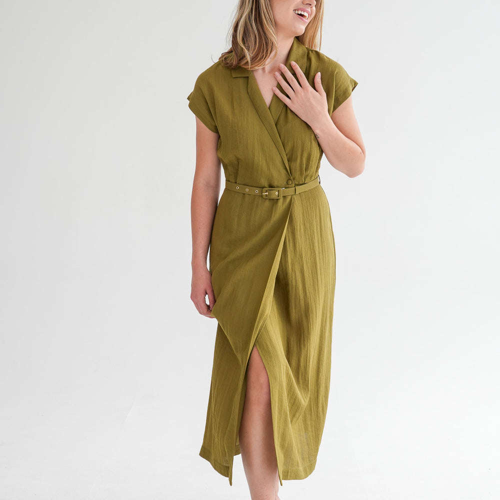 
                      
                        The Cara Maxi Dress - Olive Green
                      
                    