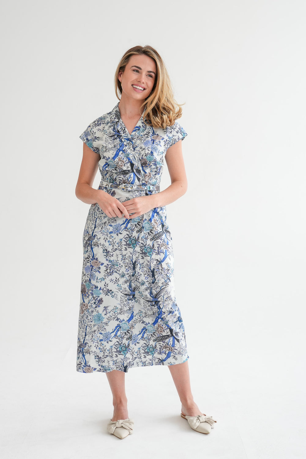 The Cara Maxi Dress - Delft Print