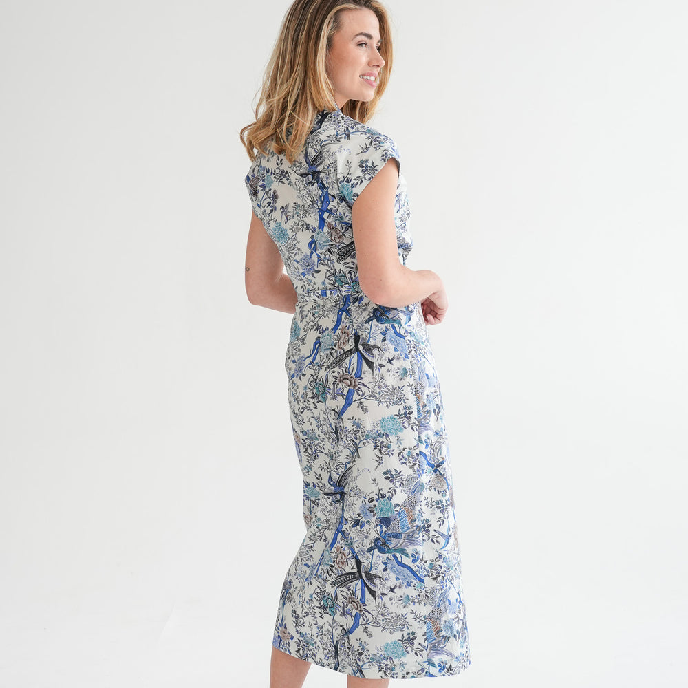 
                      
                        The Cara Maxi Dress - Delft Print
                      
                    