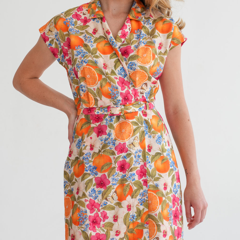 
                      
                        The Cara Dress - Orange & Orchid
                      
                    