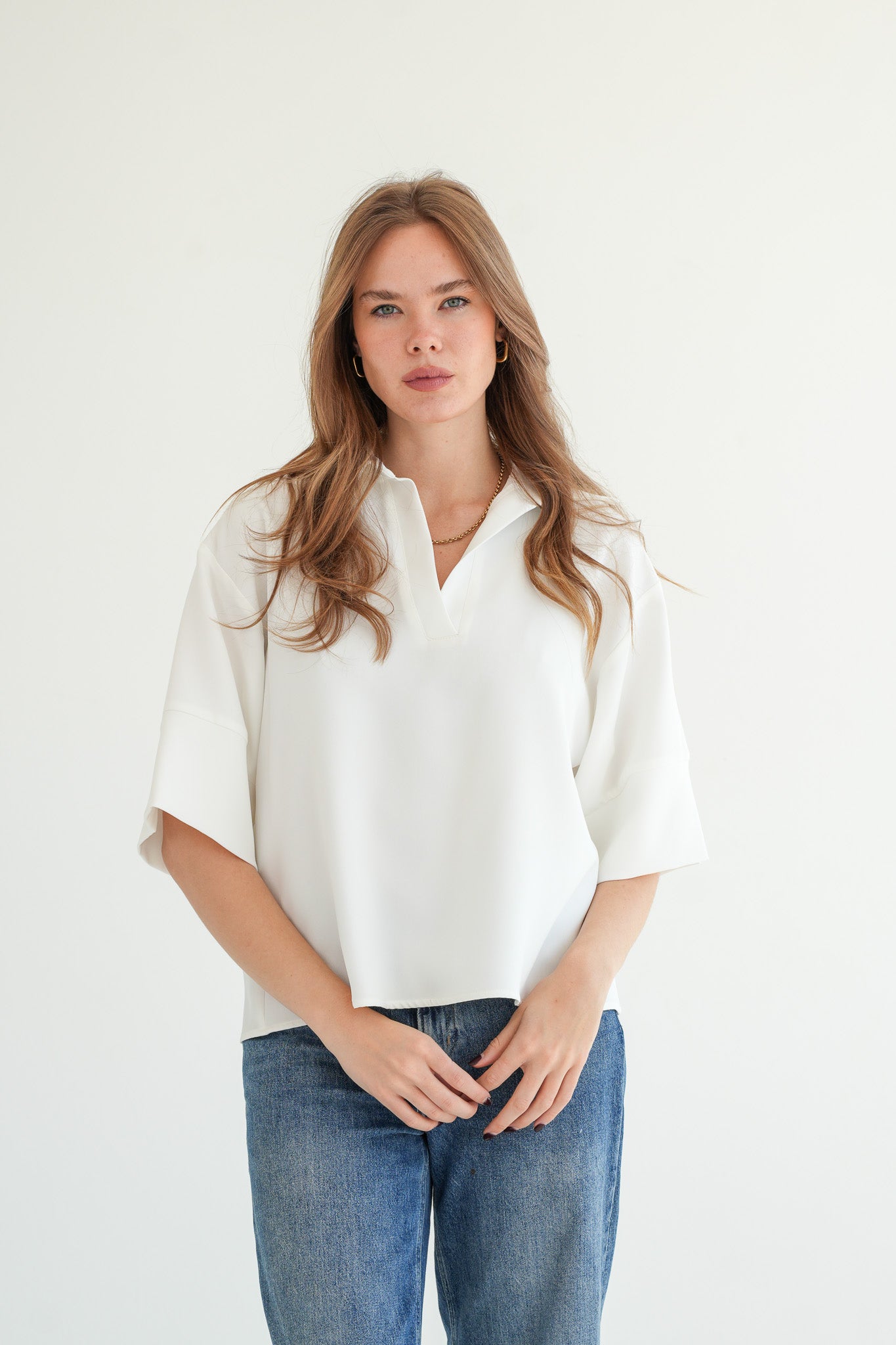 The Amelia Blouse - White Barbie