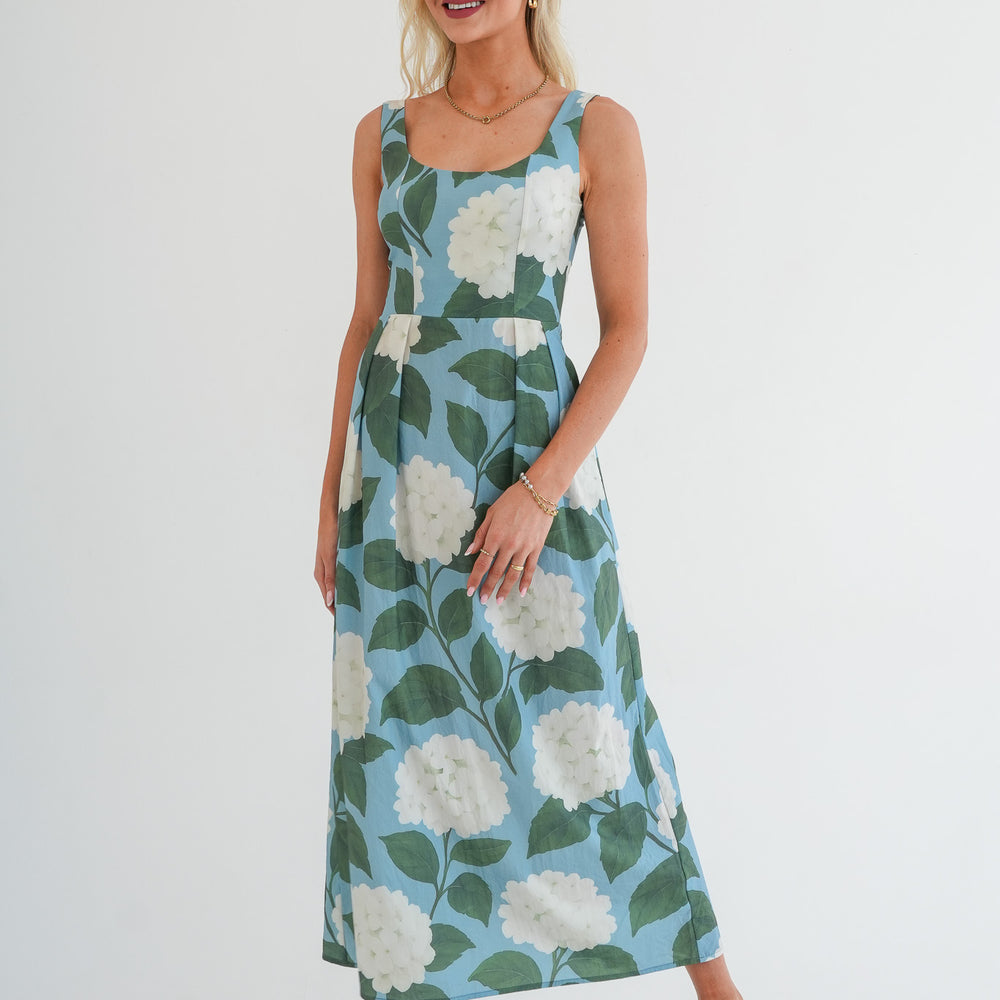 
                      
                        The Midi Blaire Dress - Hydrangea Print
                      
                    