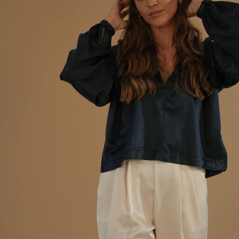 
                      
                        The Belle Blouse #4 Navy Blue
                      
                    