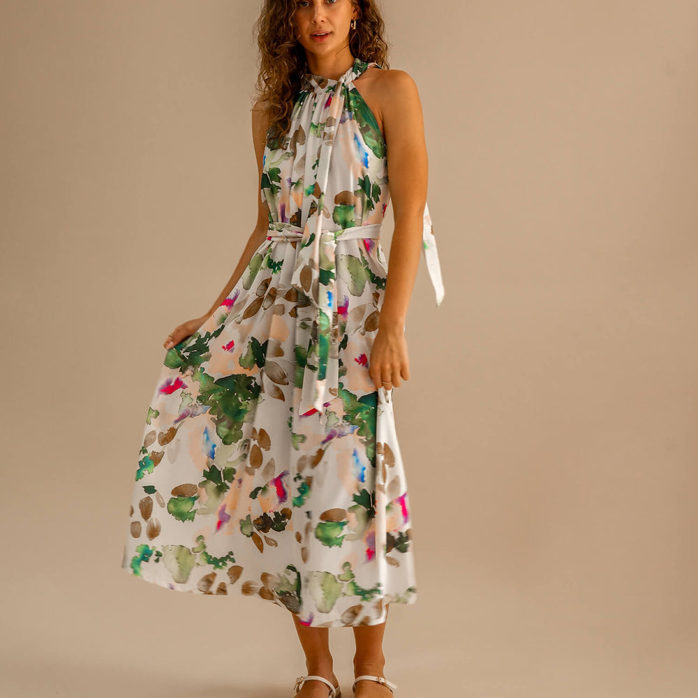 Becca dress #96 Green Abstract Floral