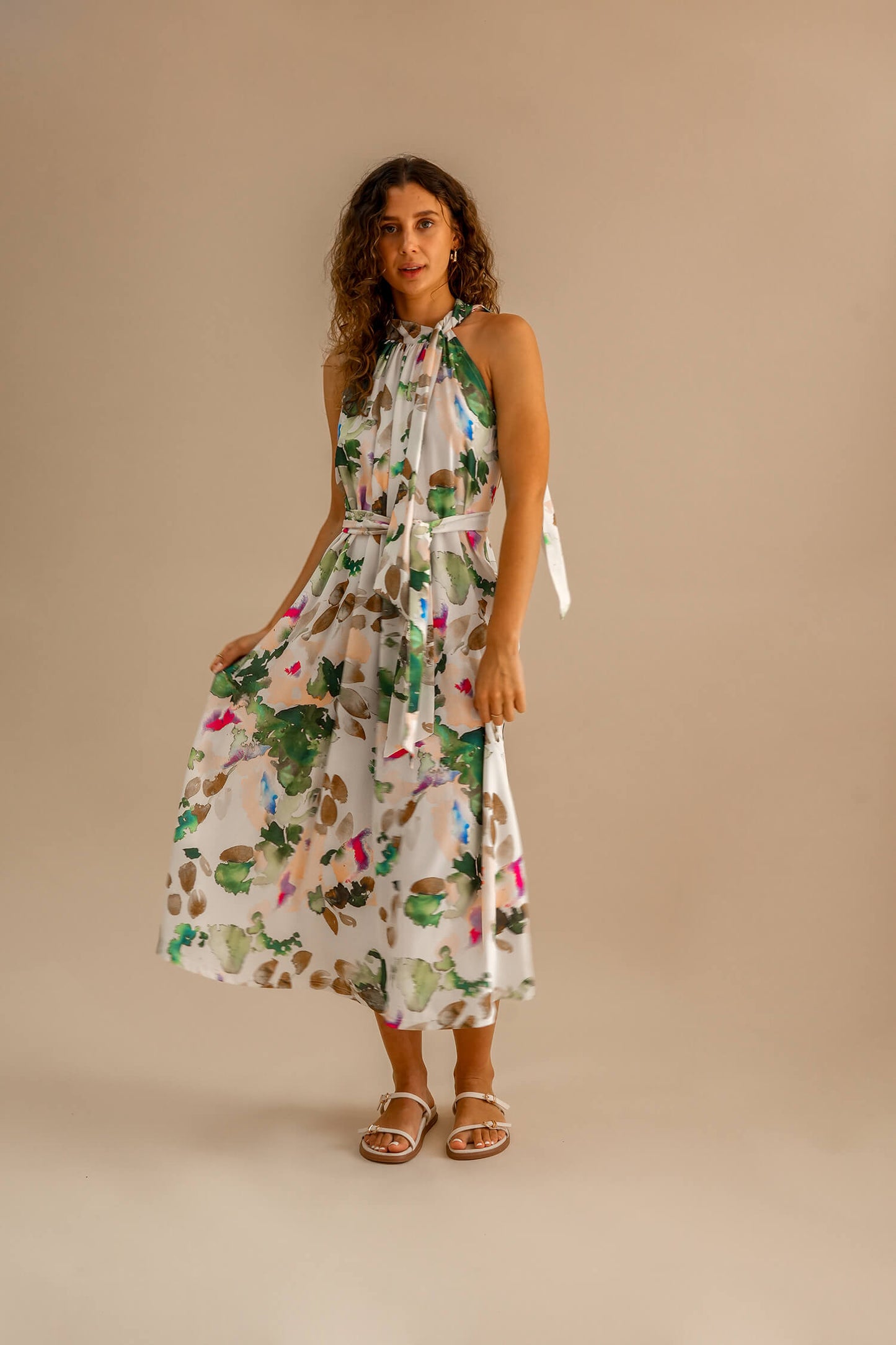 Becca dress #96 Green Abstract Floral