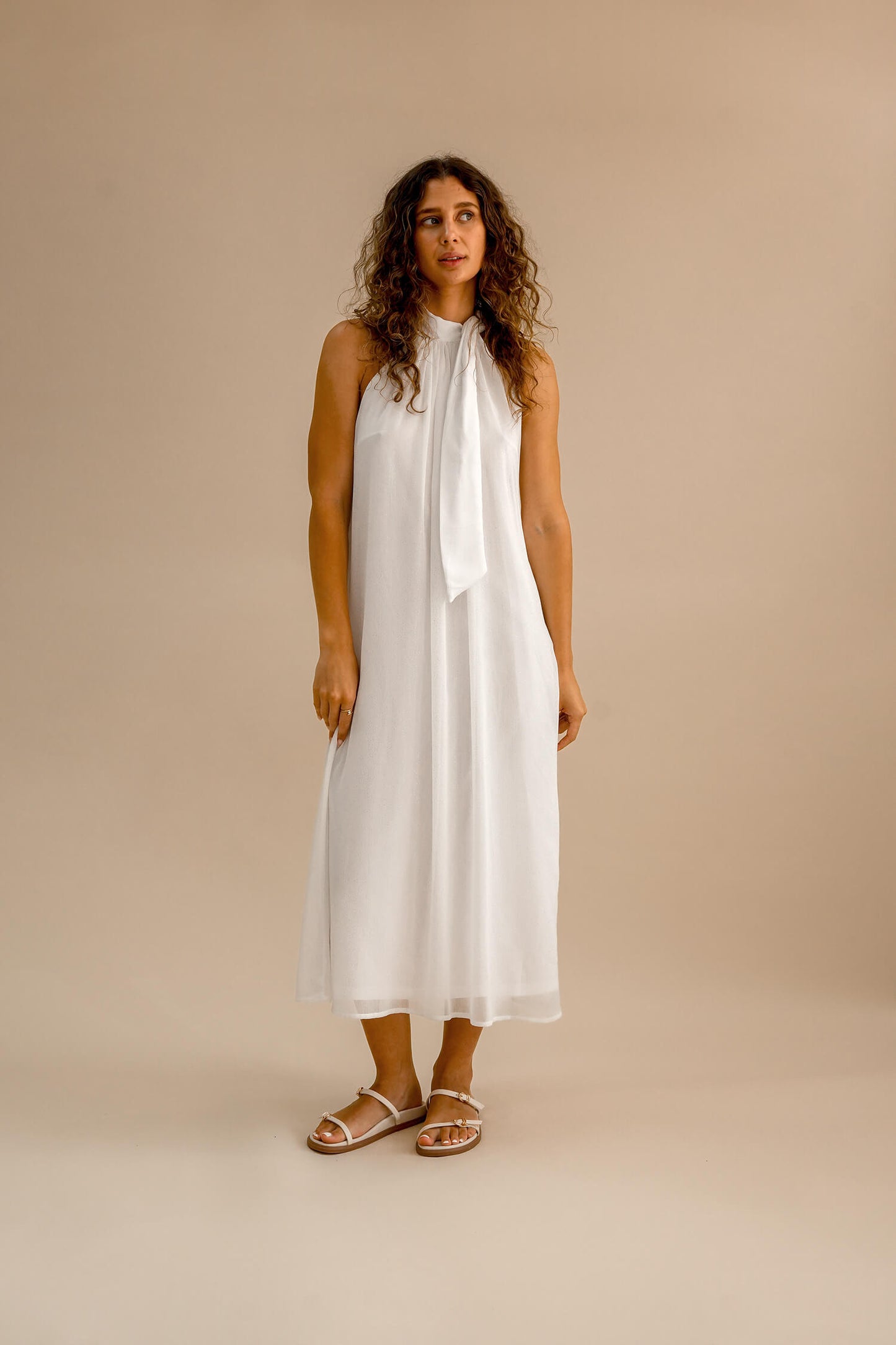 Becca dress #98 White with Shimmer