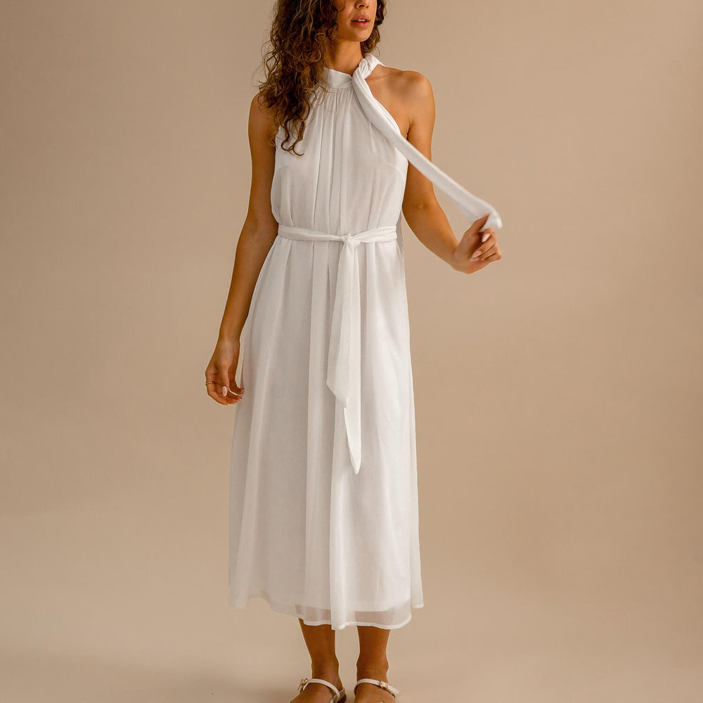 Becca dress #98 White with Shimmer