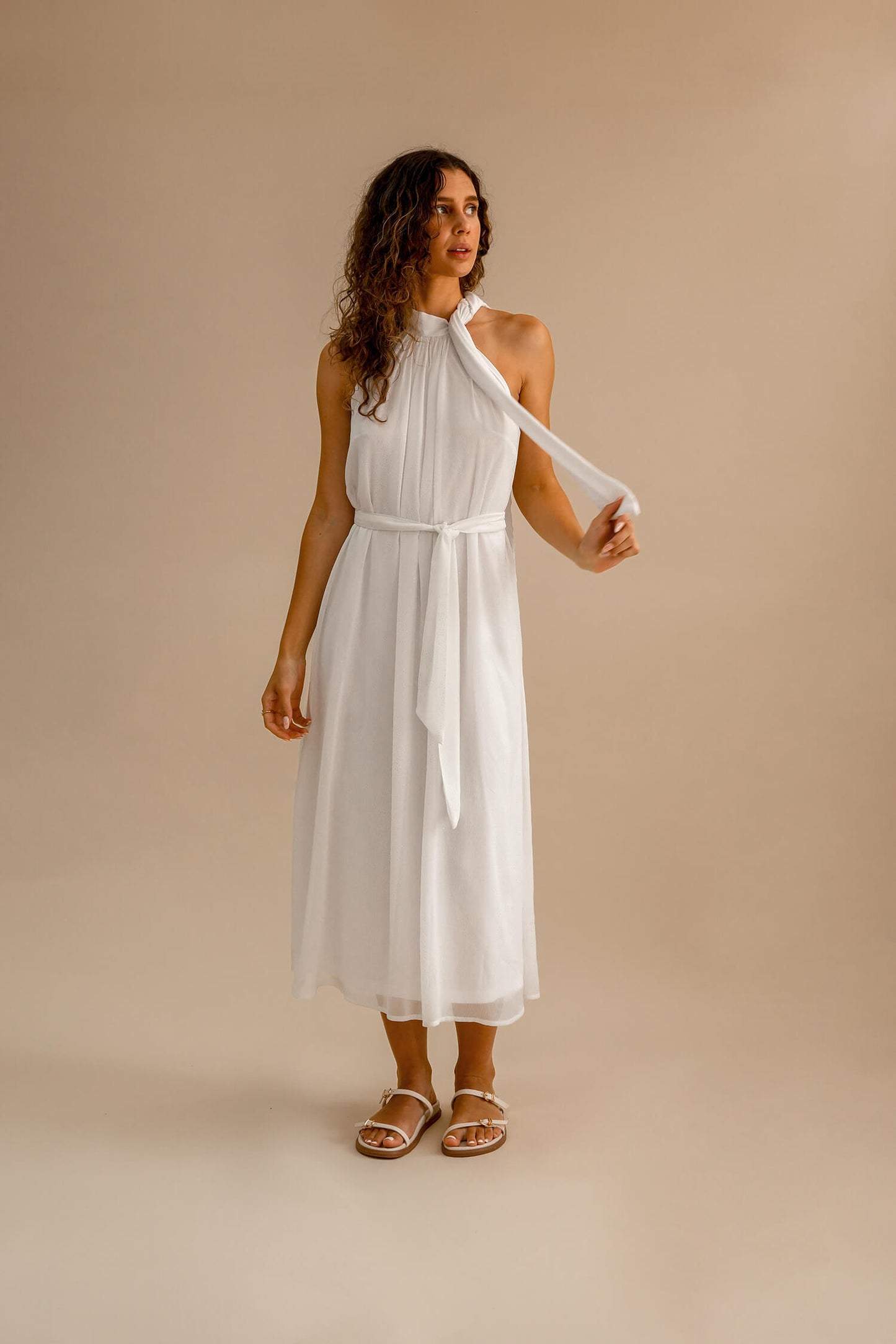 Becca dress #98 White with Shimmer