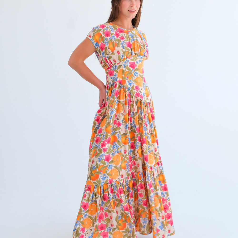 
                      
                        The Isla Dress- Orange & Orchid
                      
                    