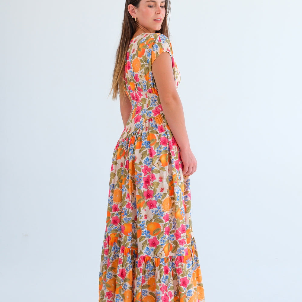 
                      
                        The Isla Dress- Orange & Orchid
                      
                    