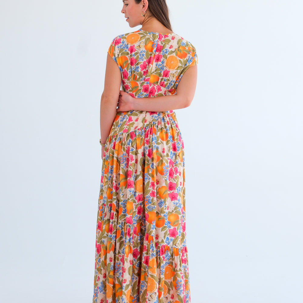 
                      
                        The Isla Dress- Orange & Orchid
                      
                    