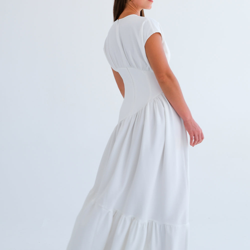 
                      
                        The Asymmetric Dress- Off-White
                      
                    