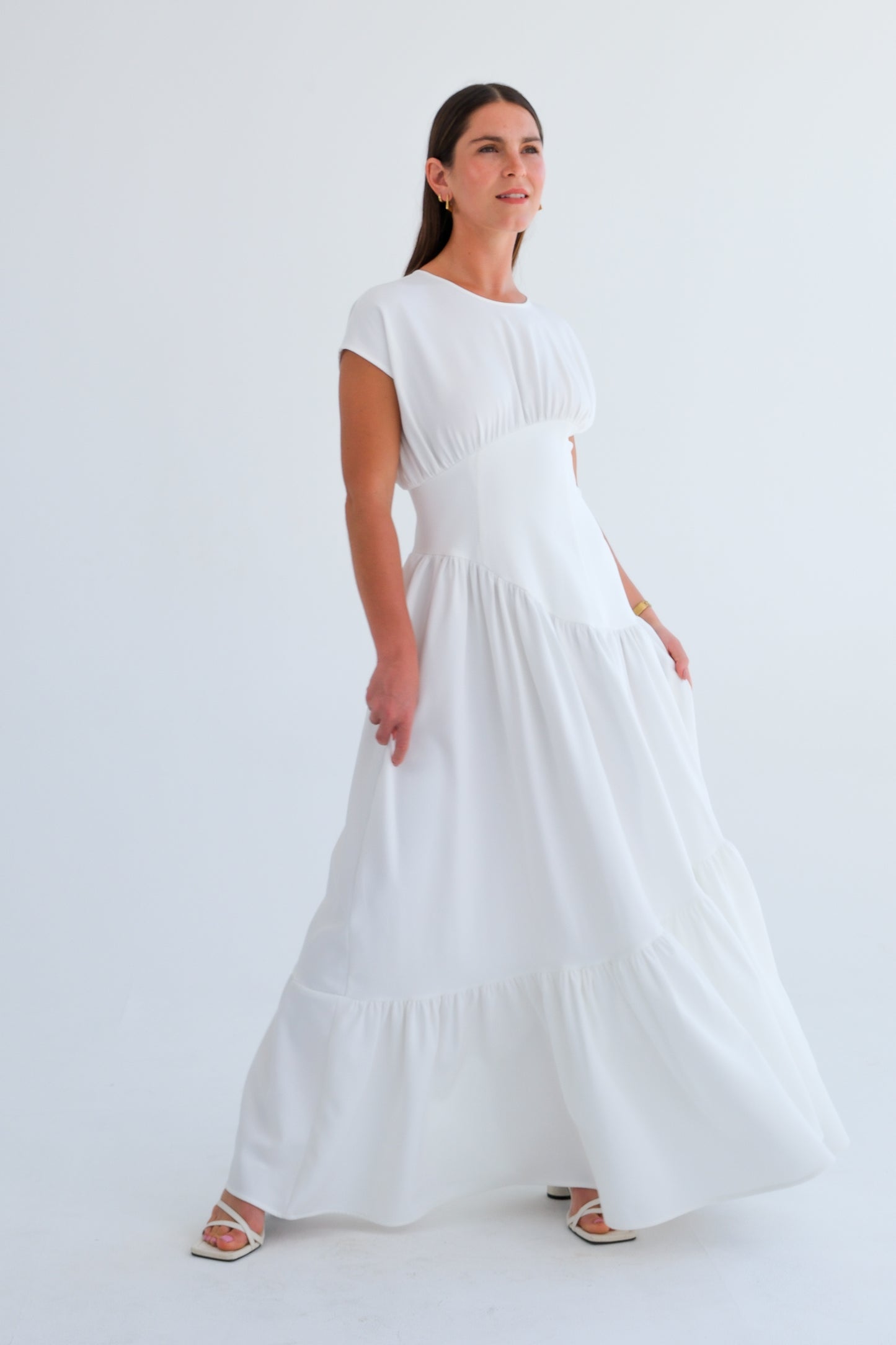 The Asymmetric Dress- Off-White